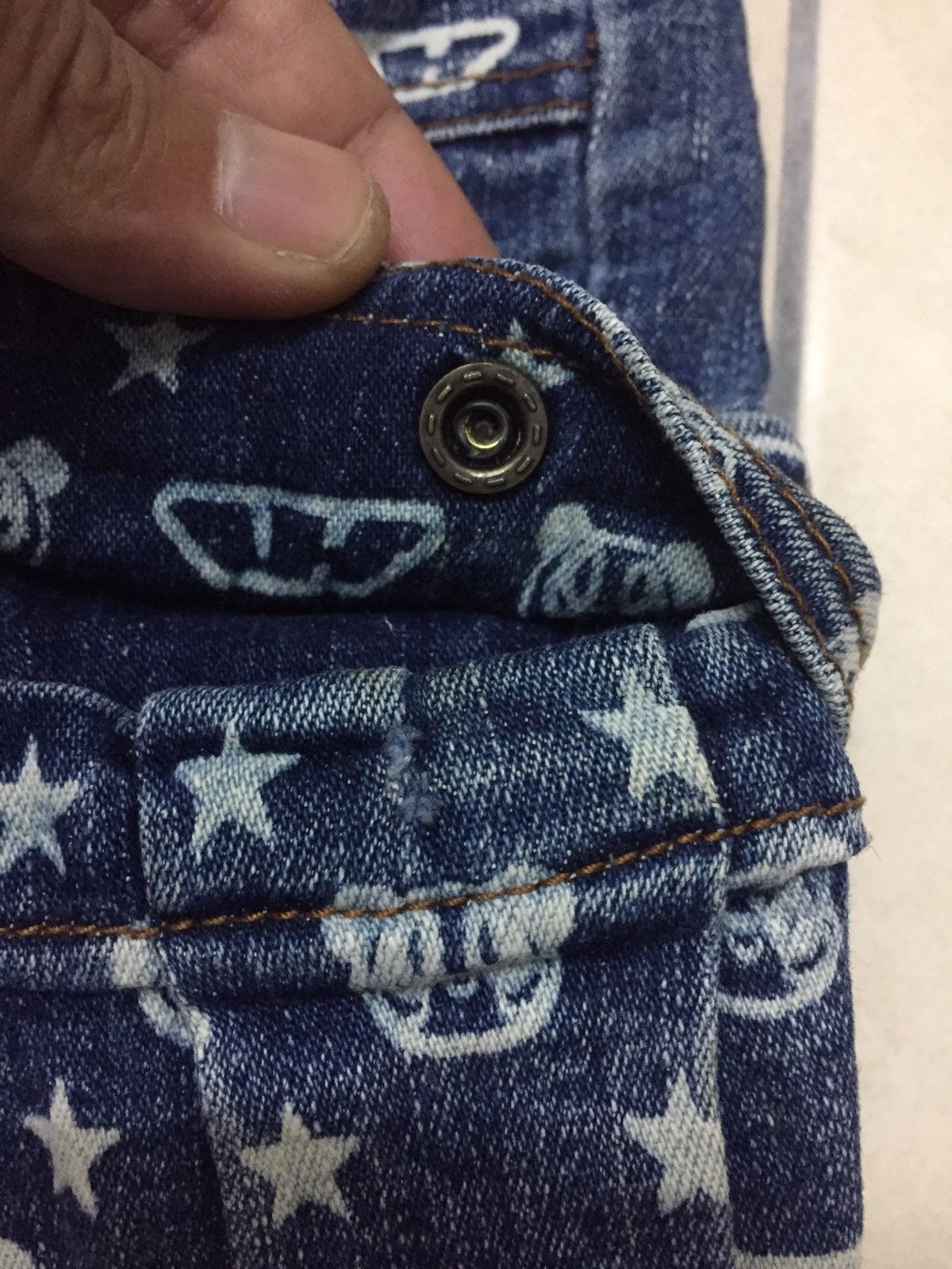 Other Super Lover Denim Cargo Flare Pants Size 29" - 9 Thumbnail
