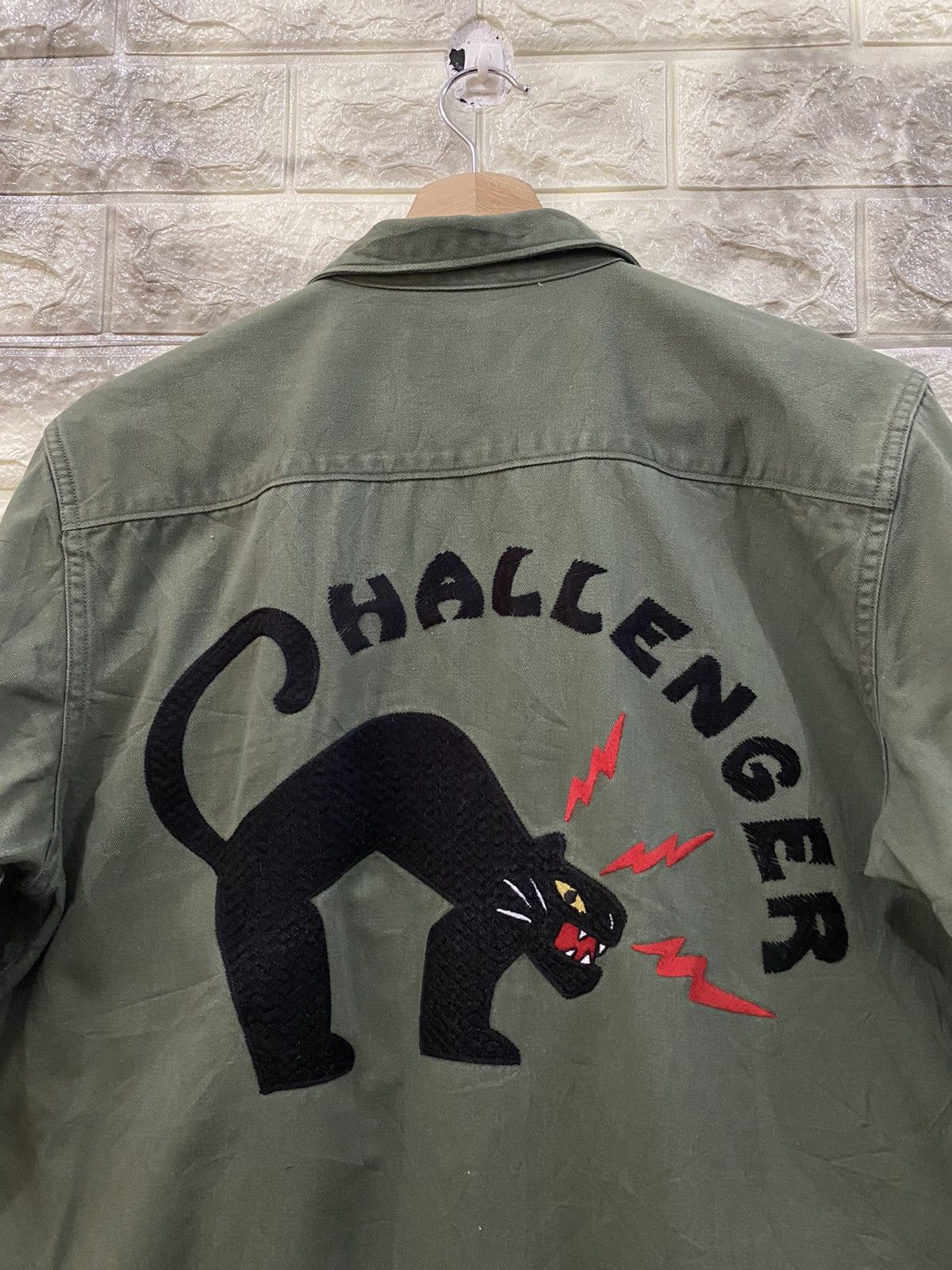 CHALLENGER × Vintage Vintage Challenger “black cat” embroidery logo shirt Size US M / EU 48-50 / 2 - 7 Thumbnail