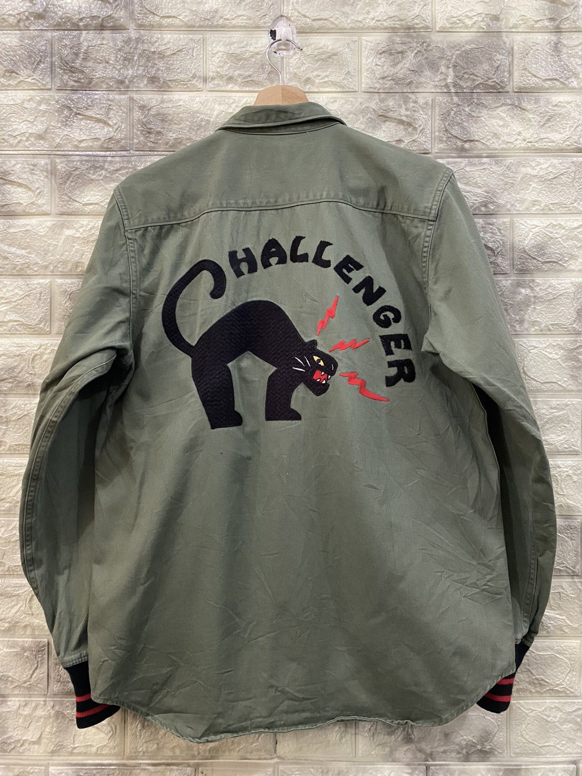 CHALLENGER × Vintage Vintage Challenger “black cat” embroidery logo shirt Size US M / EU 48-50 / 2 - 1 Thumbnail