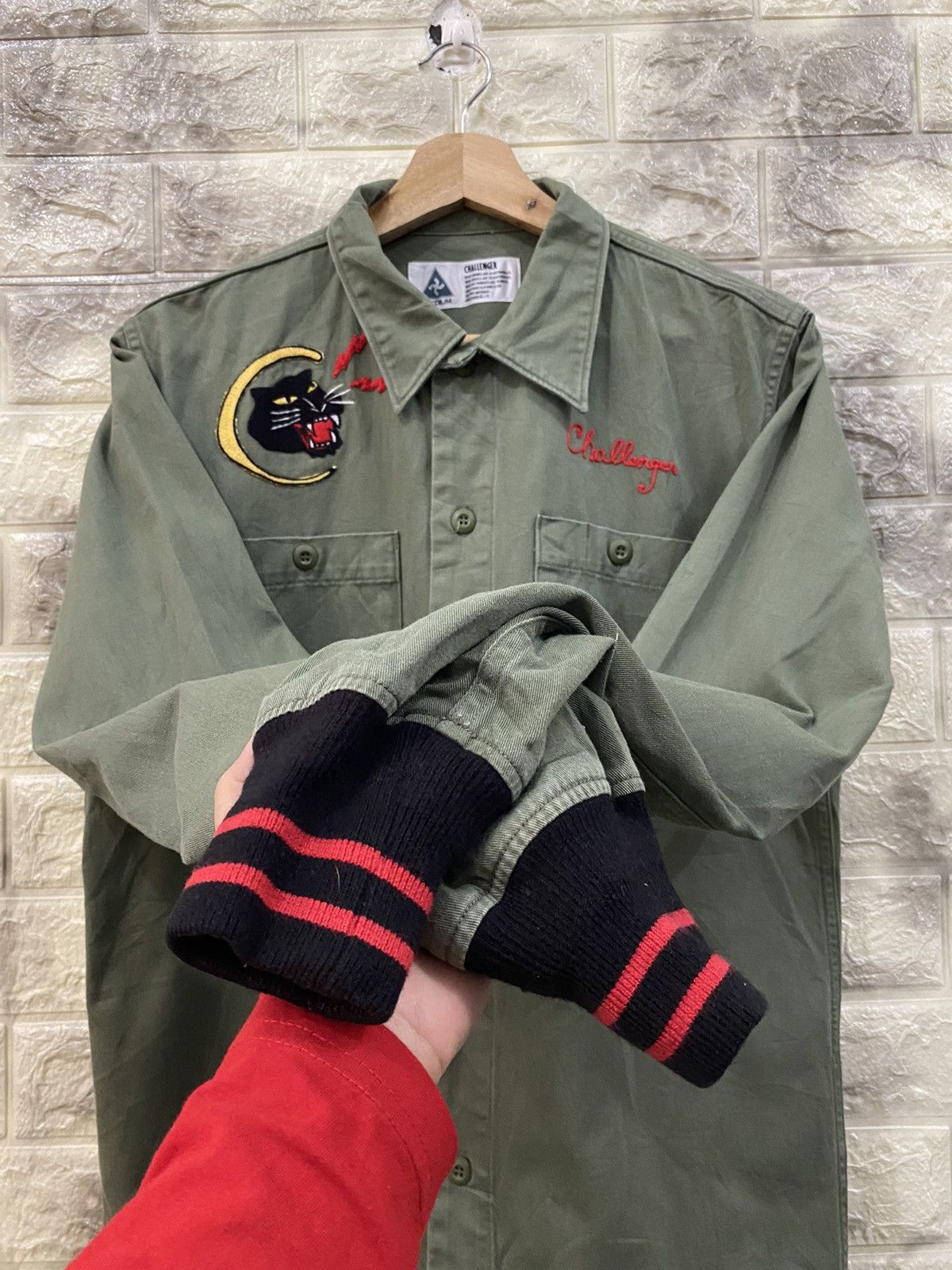 CHALLENGER × Vintage Vintage Challenger “black cat” embroidery logo shirt Size US M / EU 48-50 / 2 - 10 Thumbnail