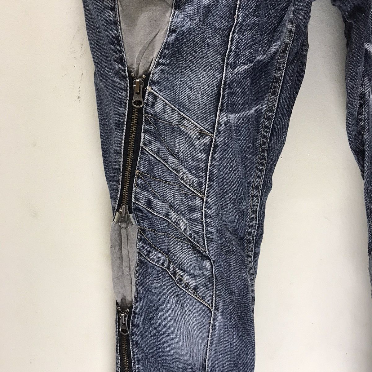 Japanese Brand PPFM Denim Bondage Zipper Pants Size US 30 / EU 46 - 5 Thumbnail