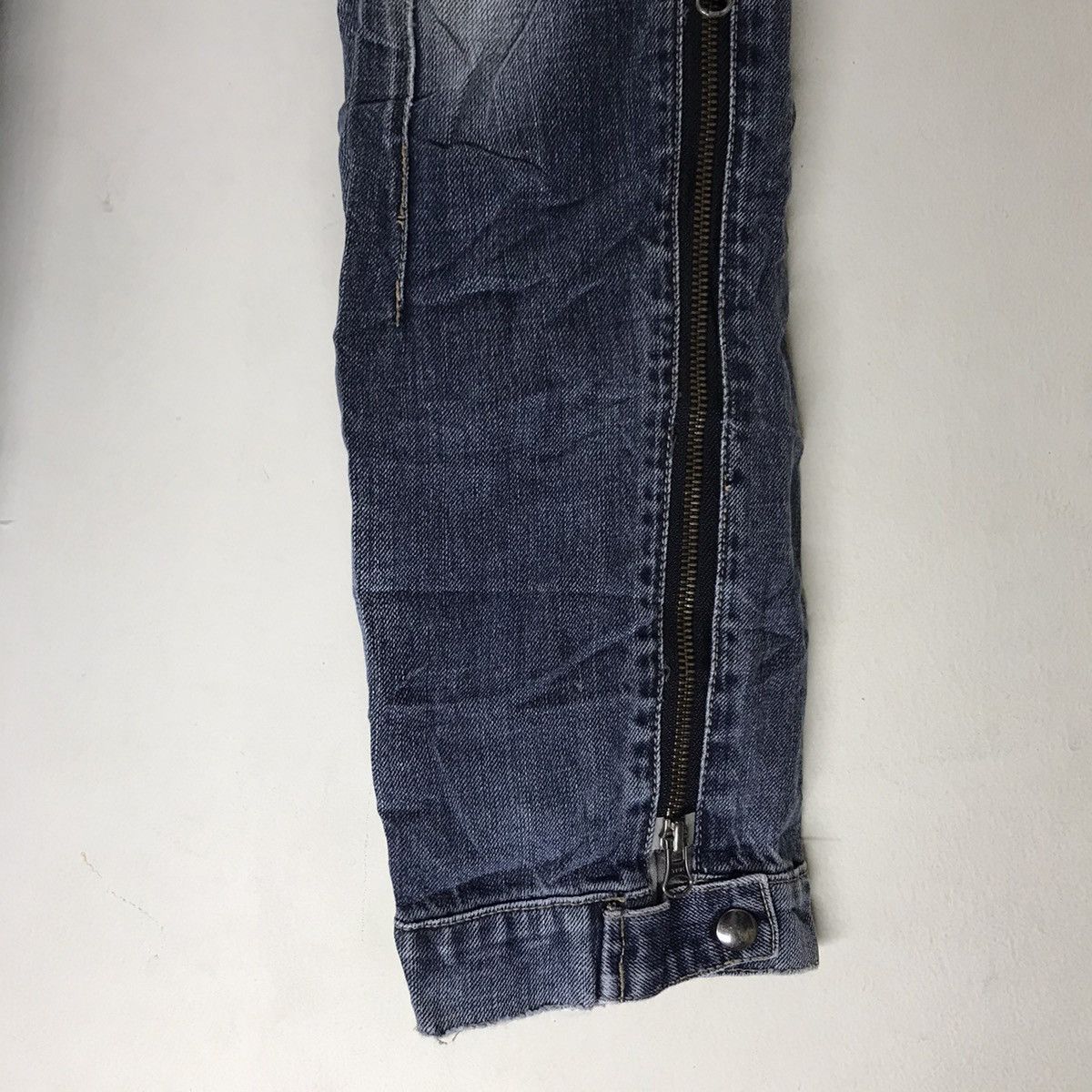 Japanese Brand PPFM Denim Bondage Zipper Pants Size US 30 / EU 46 - 8 Thumbnail