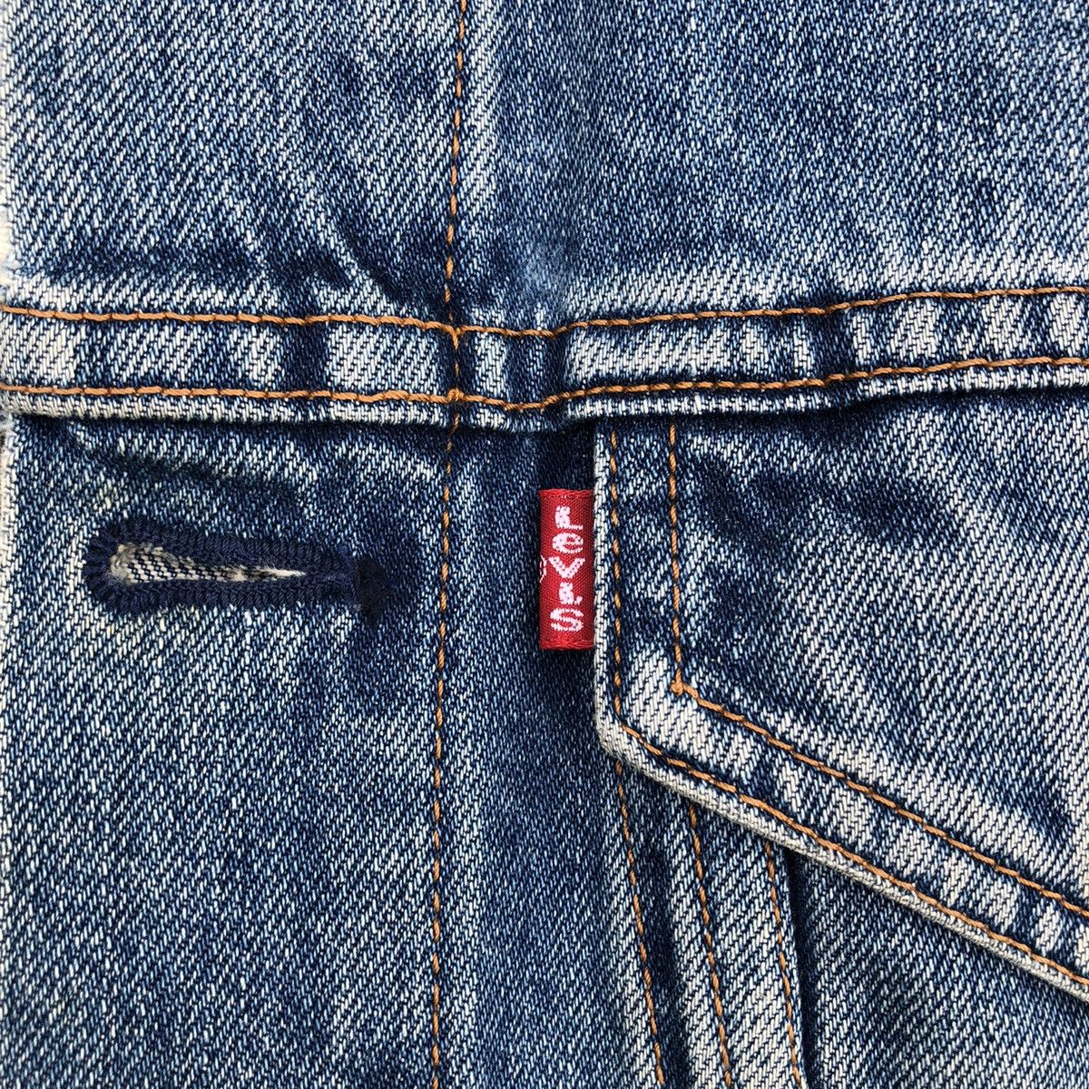 Levi's 🔥Vintage Levis Distressed Denim Trucker Jacket Size US S / EU 44-46 / 1 - 10 Thumbnail