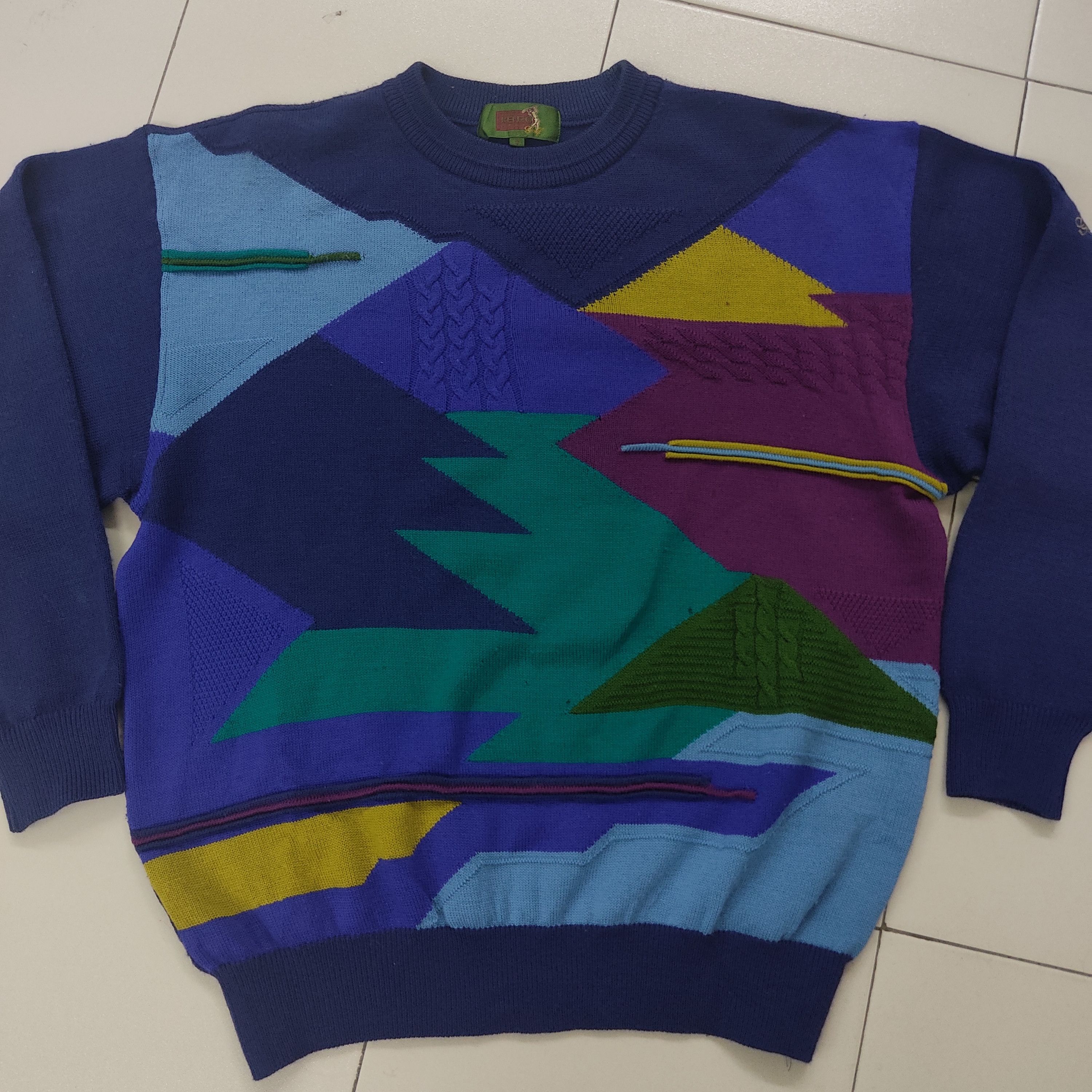 Call It Spring Kenzo Paris Golf Knitwear Jumper Size US L / EU 52-54 / 3 - 2 Thumbnail