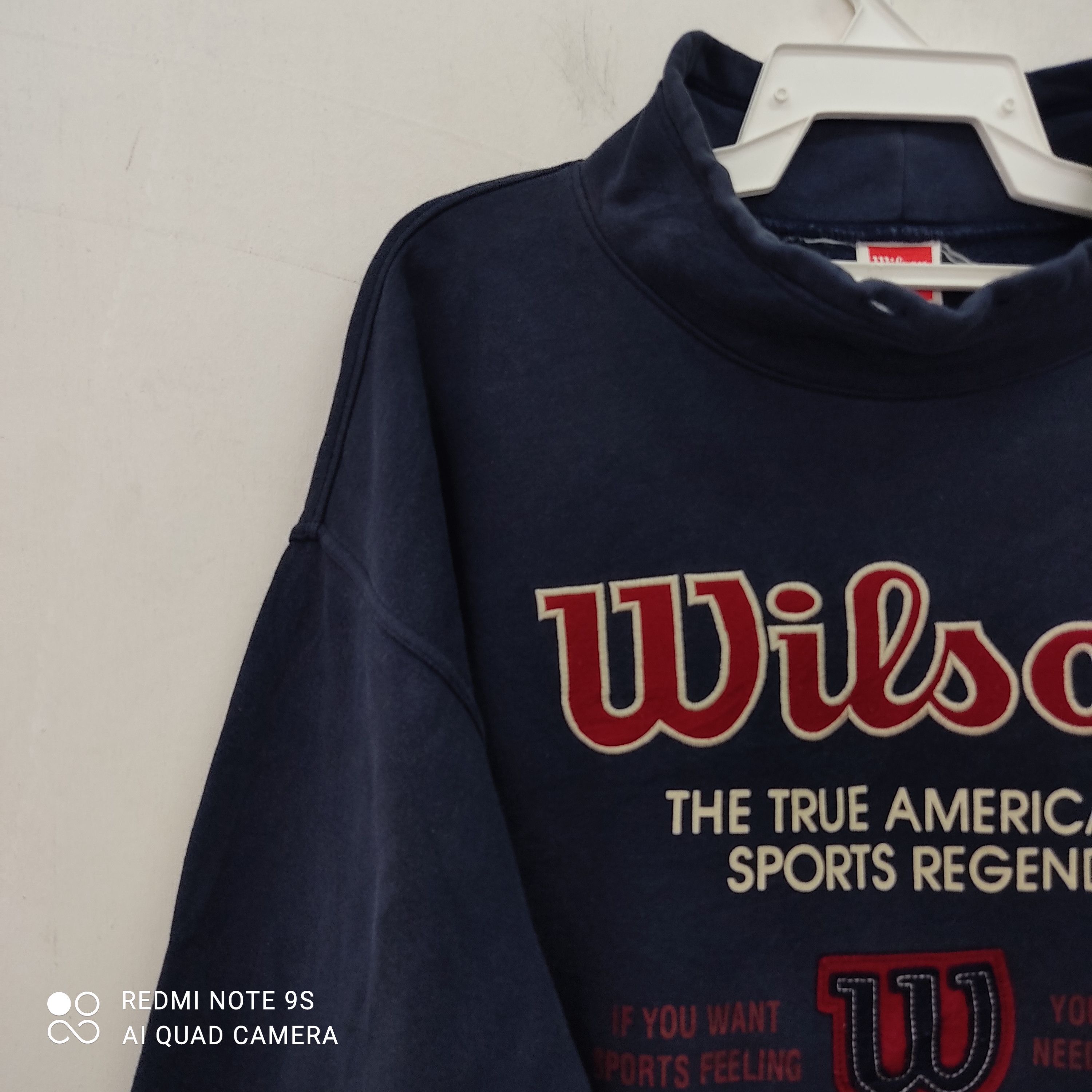 Vintage × Wilson Wilson Chicago Big Logo W Embroidery Faded Blue Sweatshirt Size US XXL / EU 58 / 5 - 5 Thumbnail