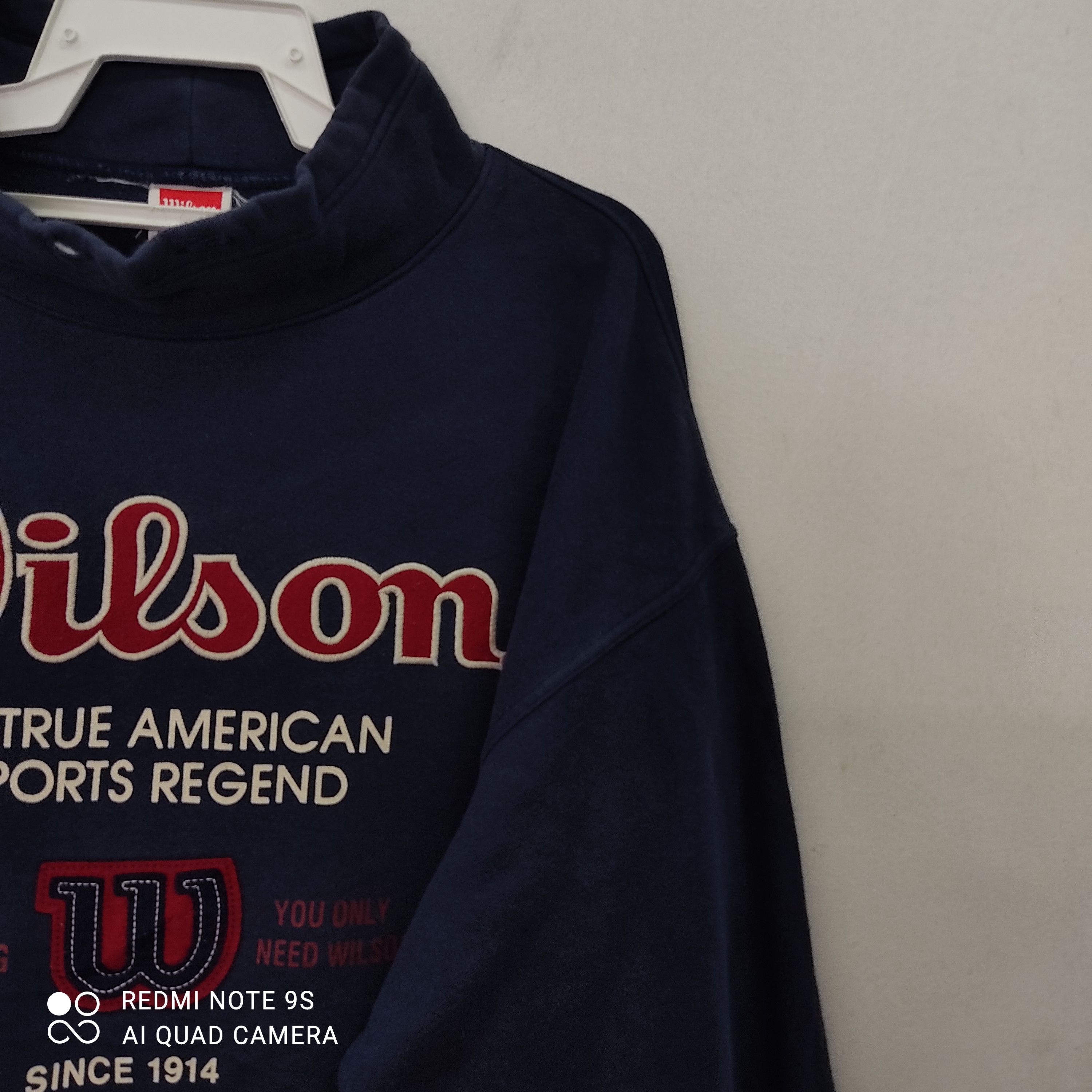 Vintage × Wilson Wilson Chicago Big Logo W Embroidery Faded Blue Sweatshirt Size US XXL / EU 58 / 5 - 6 Thumbnail