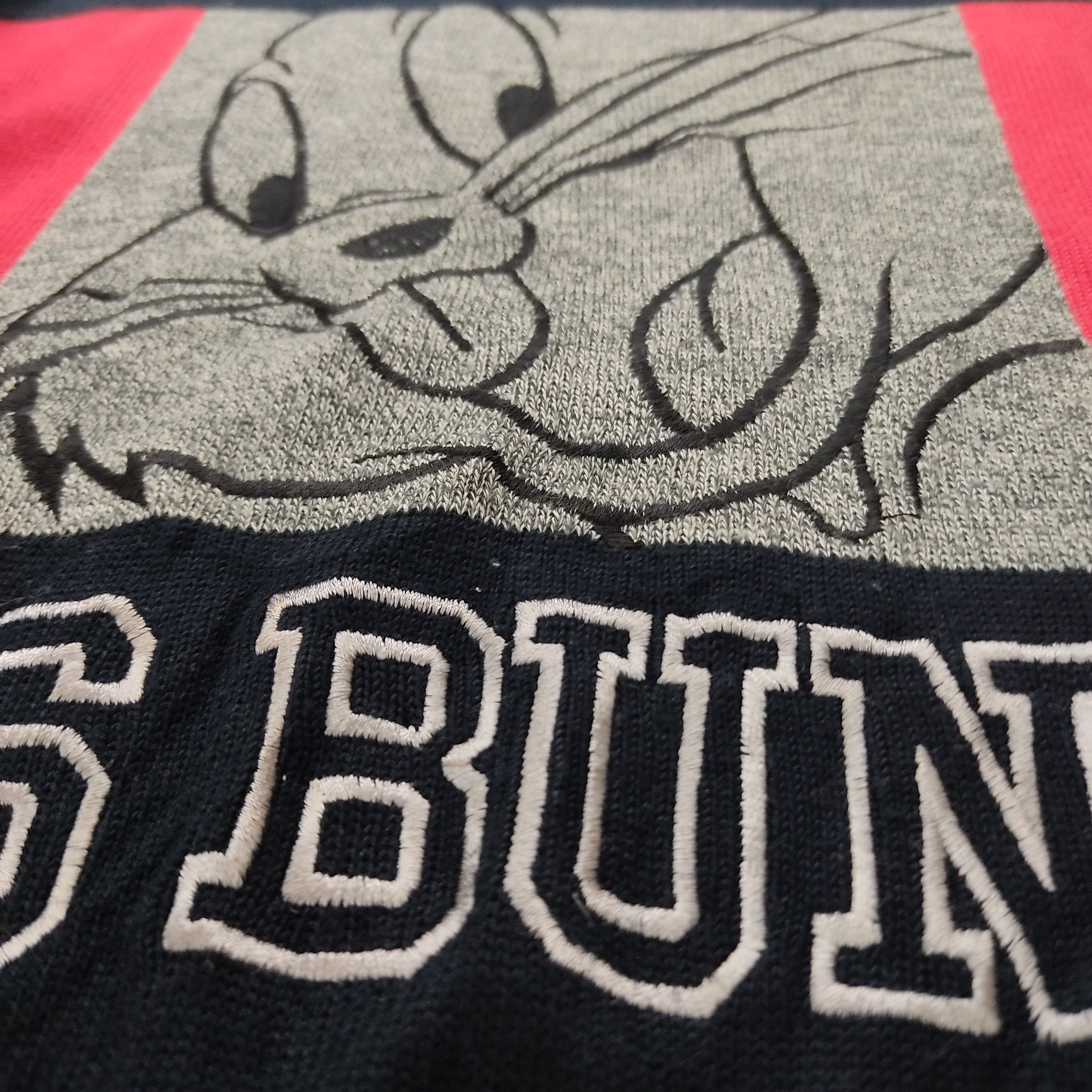 Jean Charles De Castelbajac Red Blue Bugs Bunny Embroidery Knitwear Jumper Size US XL / EU 56 / 4 - 7 Thumbnail