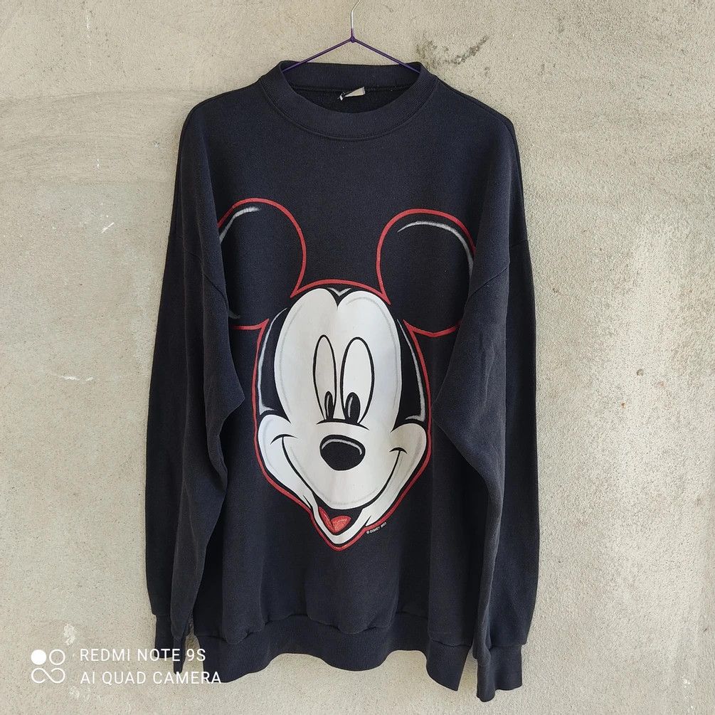 Mickey Mouse × Vintage Vintage Big Logo Mickey Mouse X Jerry Leigh Sweatshirt Size US XL / EU 56 / 4 - 1 Thumbnail