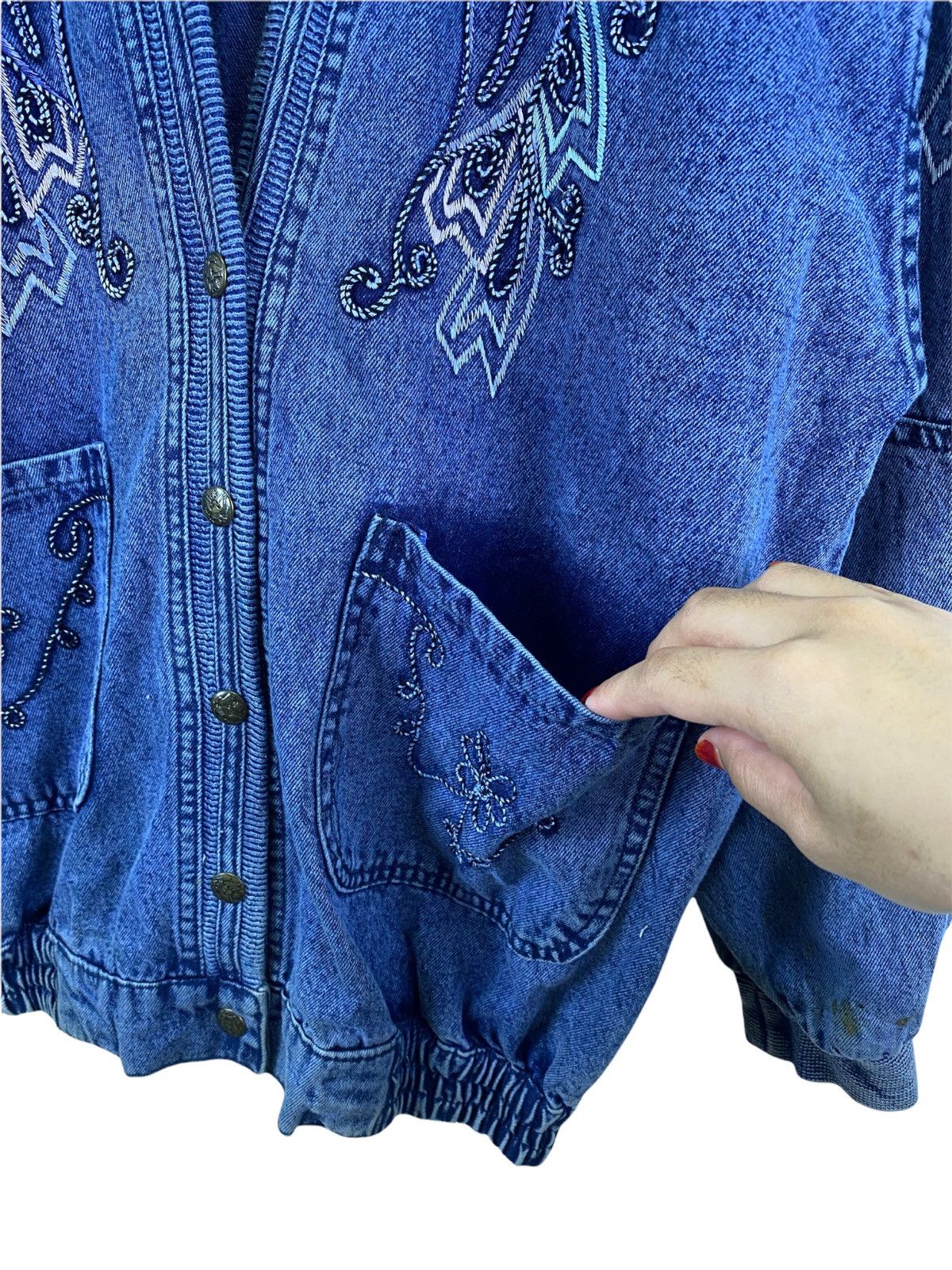 Japanese Brand × Vintage VINTAGE JAPANESE CUSTOM MADE DENIM CARDIGAN DESIGN Size US M / EU 48-50 / 2 - 8 Thumbnail