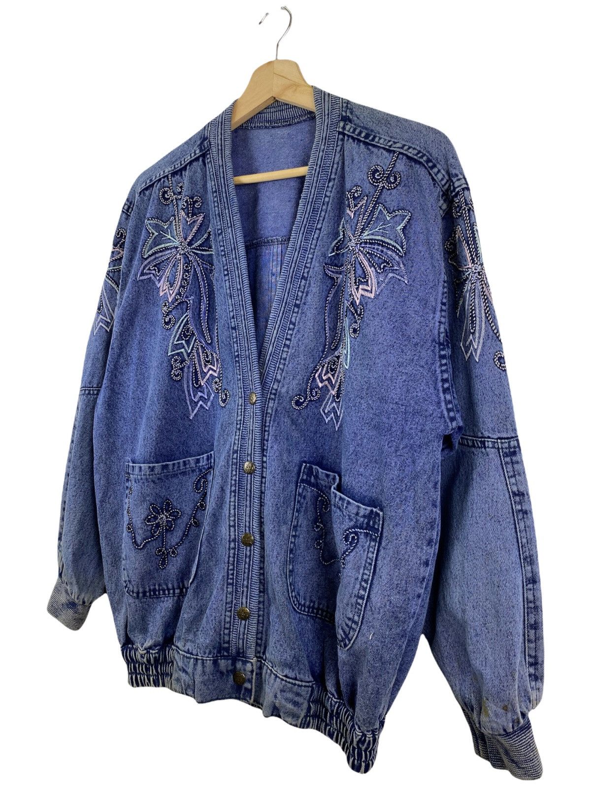 Japanese Brand × Vintage VINTAGE JAPANESE CUSTOM MADE DENIM CARDIGAN DESIGN Size US M / EU 48-50 / 2 - 3 Thumbnail