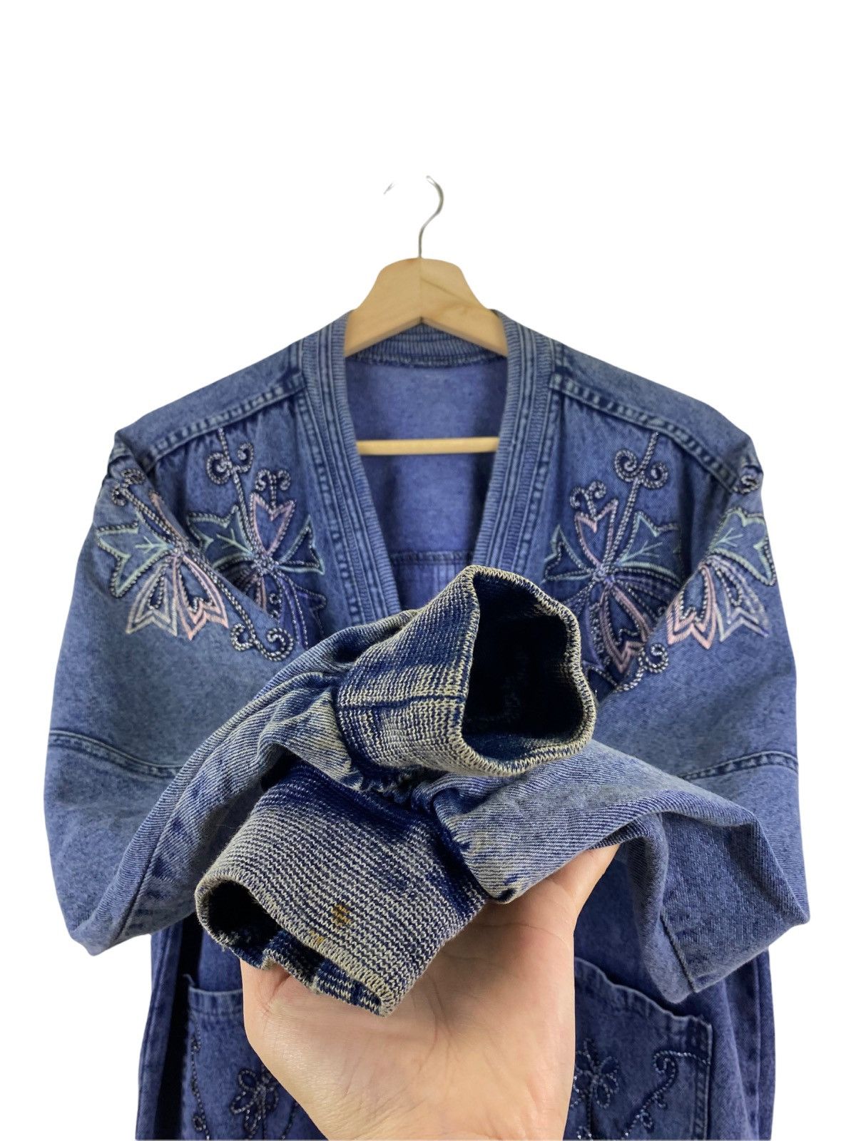 Japanese Brand × Vintage VINTAGE JAPANESE CUSTOM MADE DENIM CARDIGAN DESIGN Size US M / EU 48-50 / 2 - 11 Thumbnail