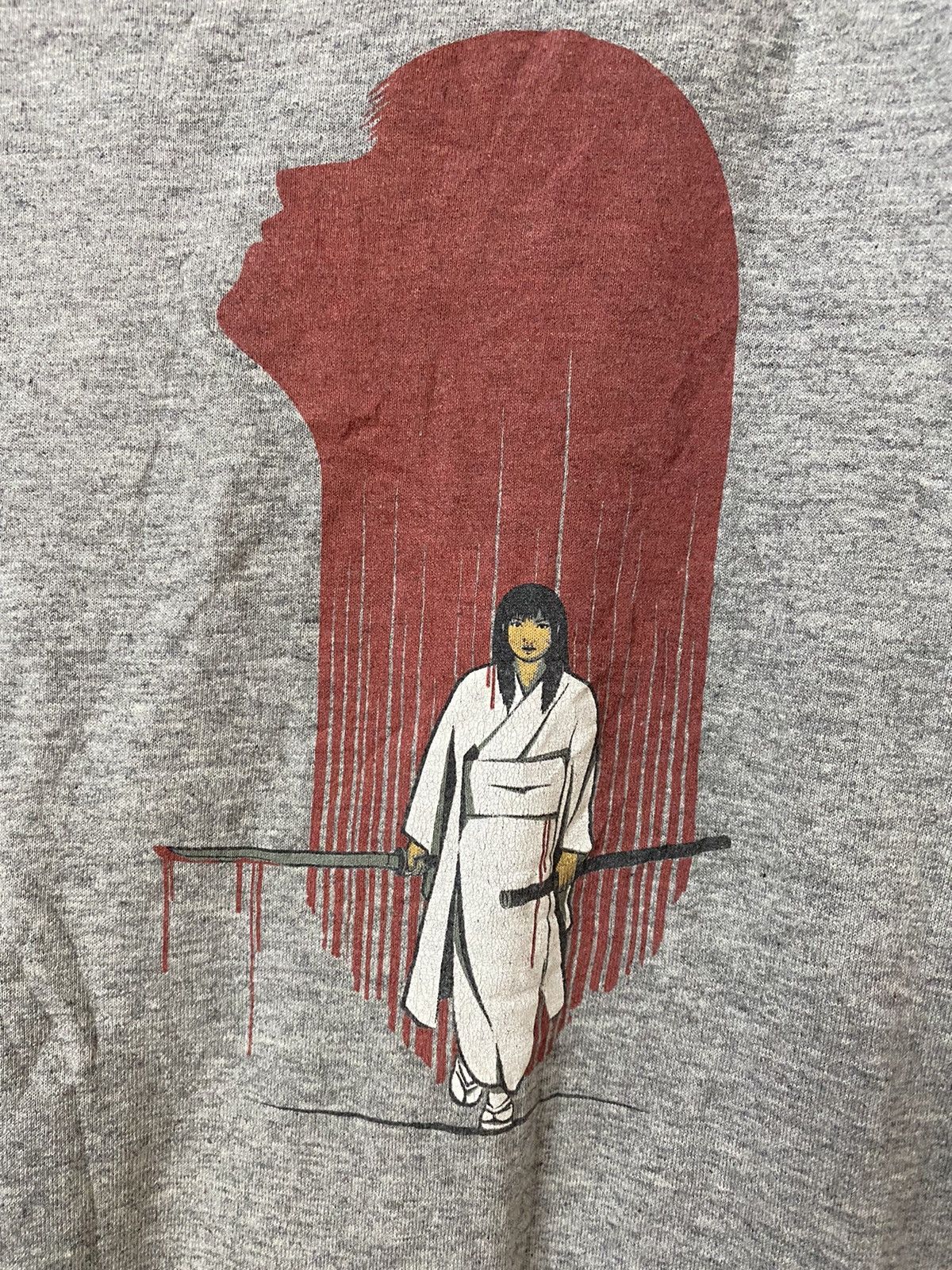 Japanese Brand × Vintage Vintage Japanese Samurai Grey T-shirt Size US XL / EU 56 / 4 - 2 Thumbnail