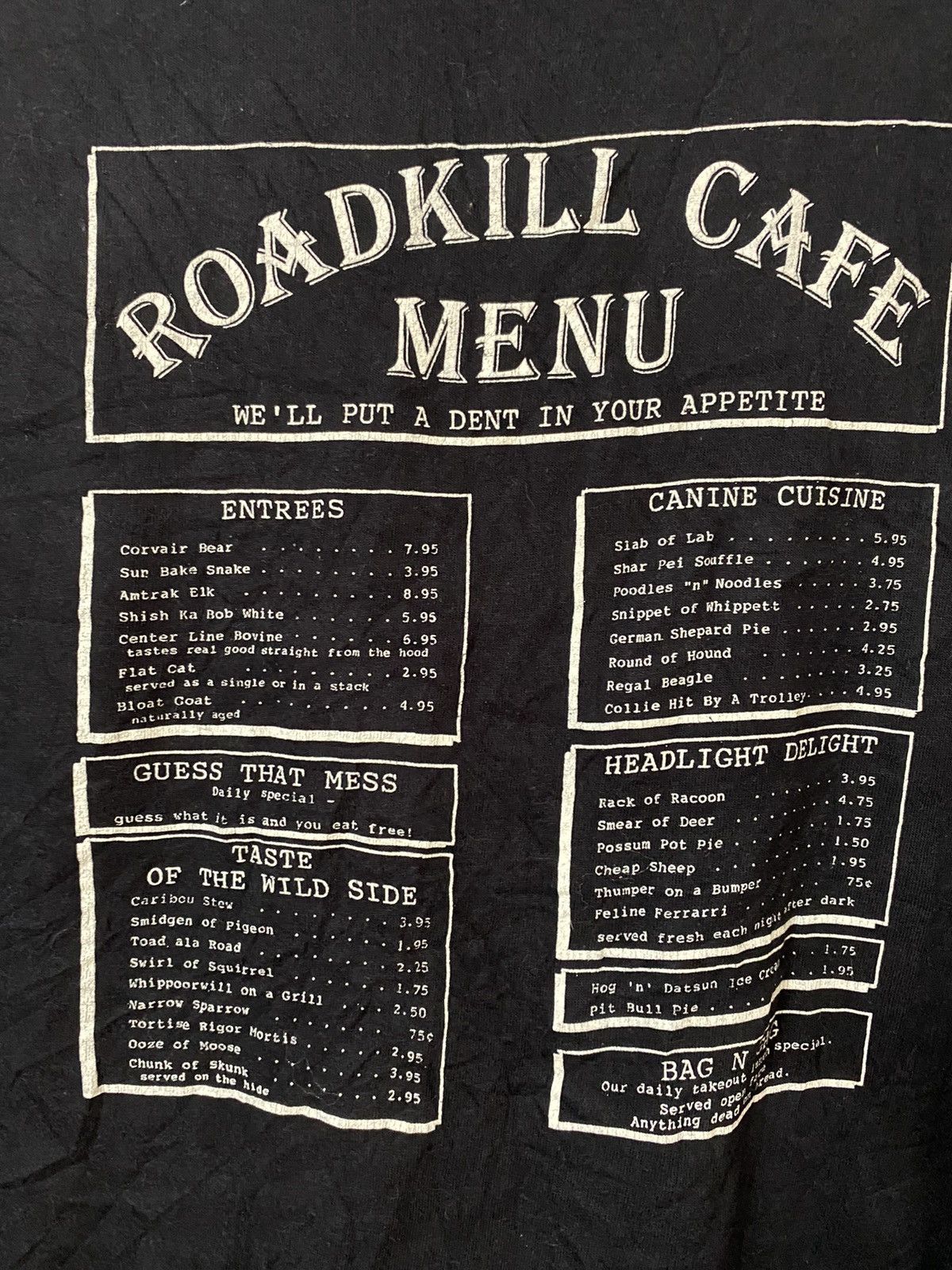 Vintage Vintage Roadkill Cafe Black T-shirt Size US XL / EU 56 / 4 - 5 Thumbnail