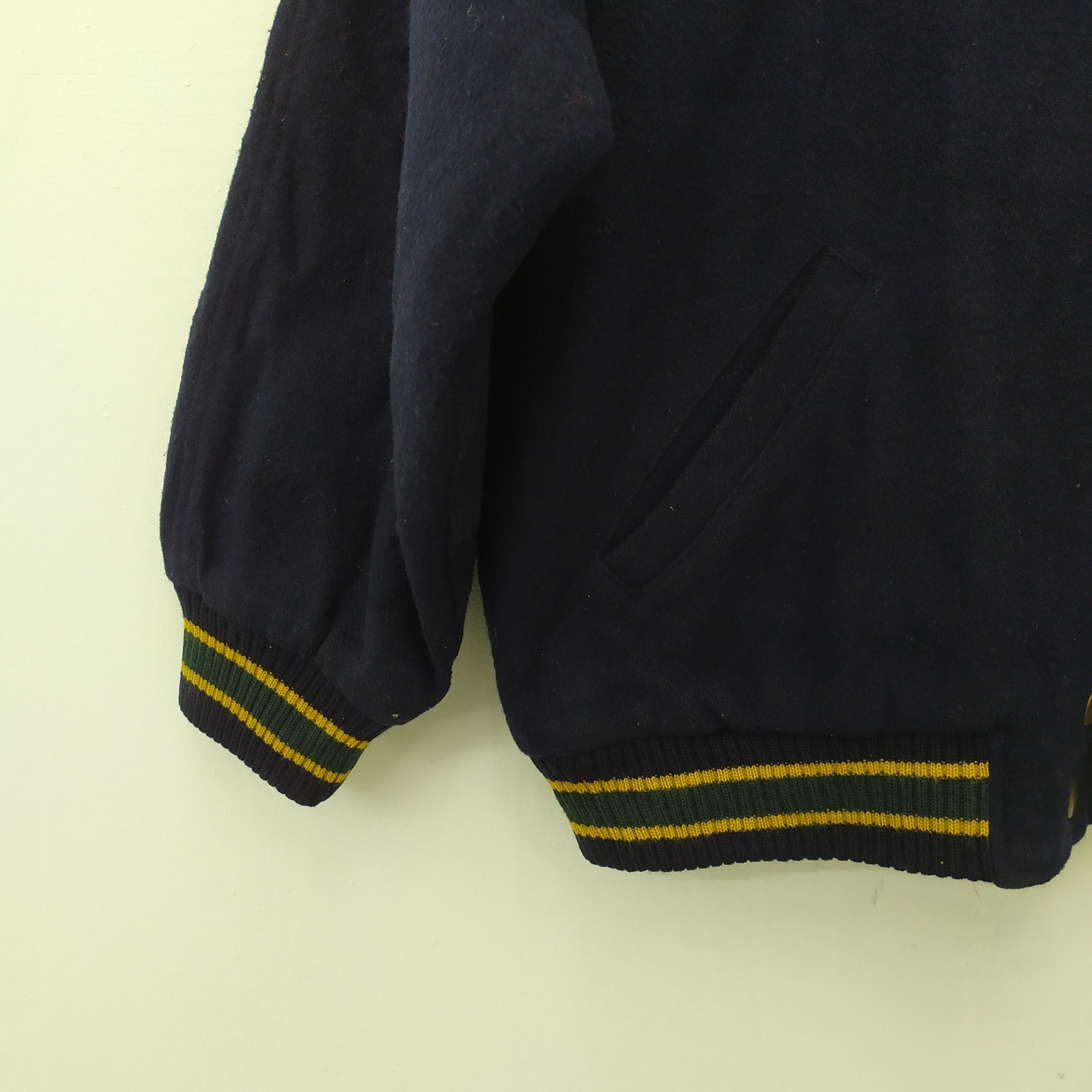 Ellesse VINTAGE ELLE SPORT BLACK WOOL VARSITY JACKET Size US M / EU 48-50 / 2 - 5 Thumbnail