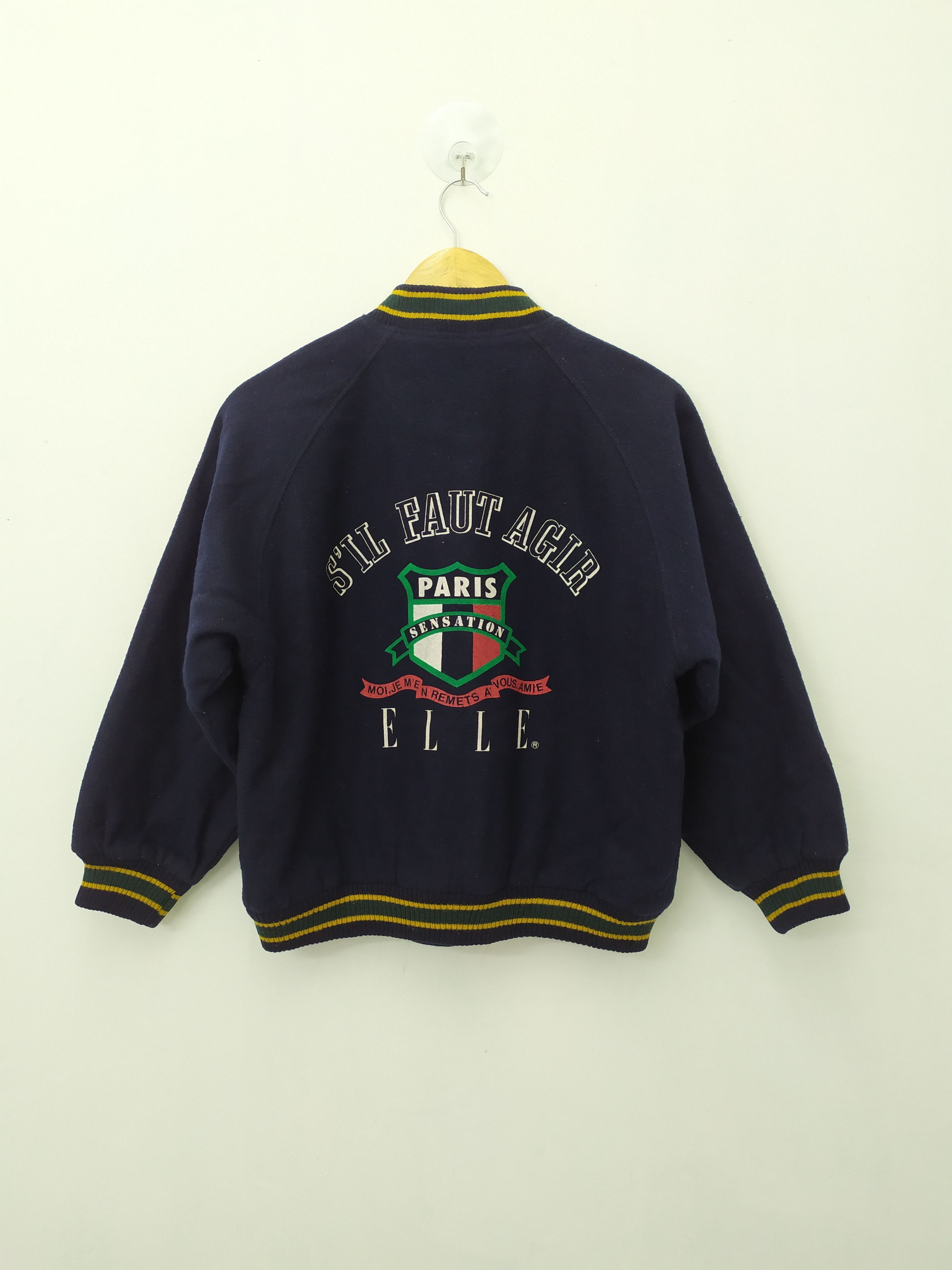Ellesse VINTAGE ELLE SPORT BLACK WOOL VARSITY JACKET Size US M / EU 48-50 / 2 - 1 Thumbnail