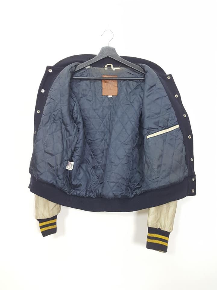 Golden Bear Vtg. Golden Bear Quilted Leather Wool Varsity Jacket Size US L / EU 52-54 / 3 - 5 Thumbnail
