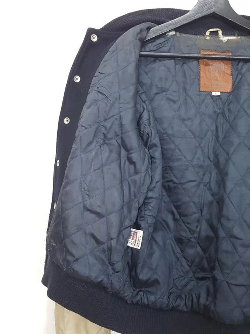 Golden Bear Vtg. Golden Bear Quilted Leather Wool Varsity Jacket Size US L / EU 52-54 / 3 - 12 Thumbnail