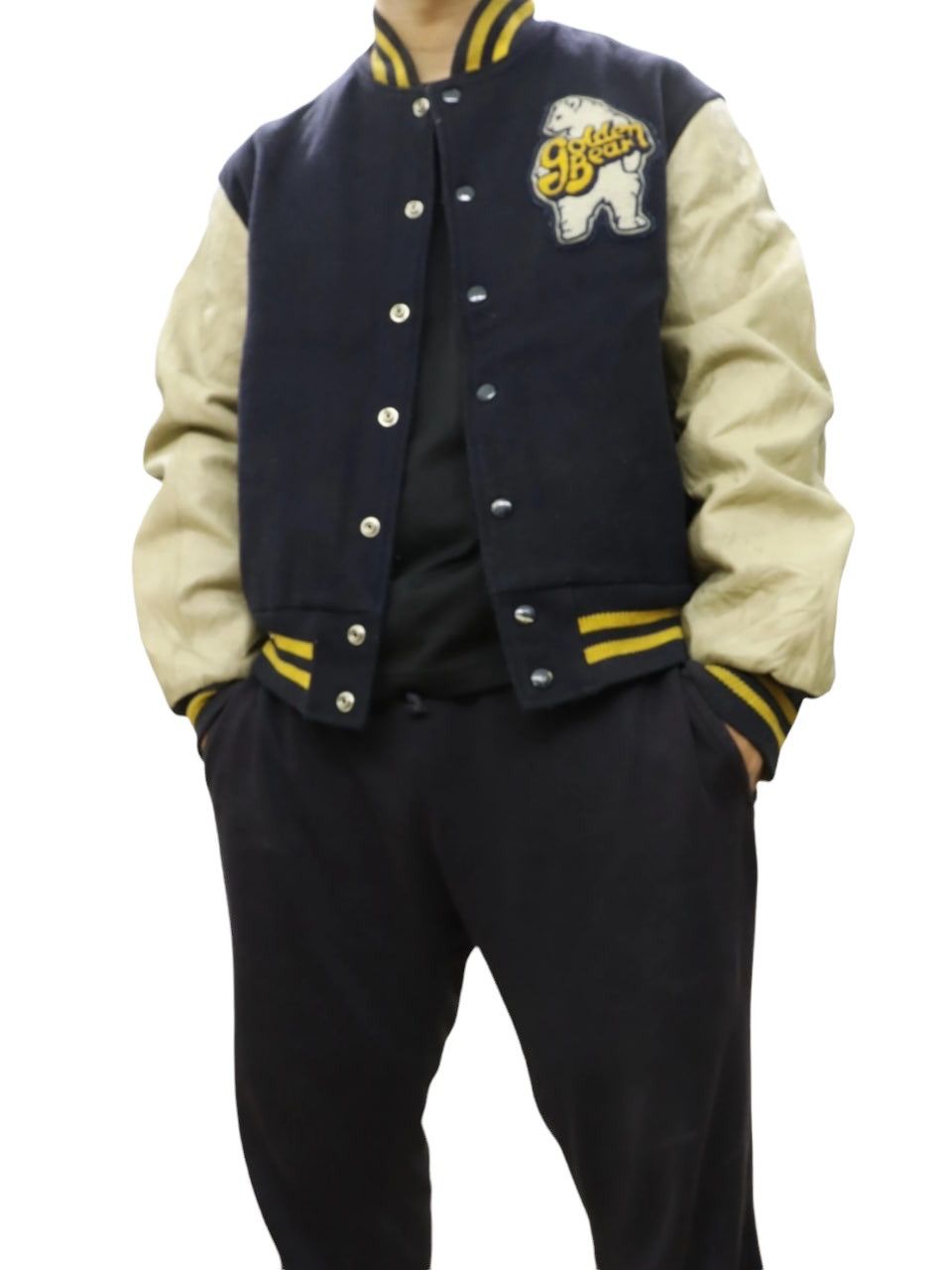 Golden Bear Vtg. Golden Bear Quilted Leather Wool Varsity Jacket Size US L / EU 52-54 / 3 - 1 Thumbnail