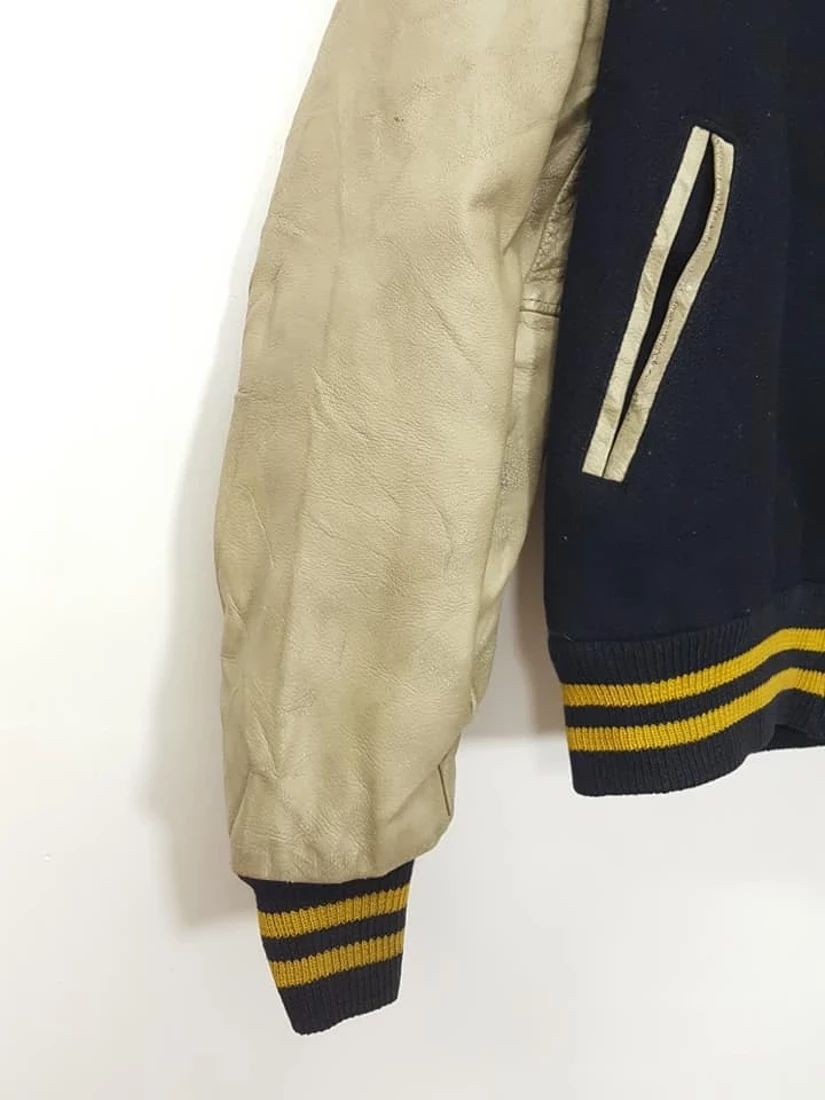 Golden Bear Vtg. Golden Bear Quilted Leather Wool Varsity Jacket Size US L / EU 52-54 / 3 - 15 Thumbnail