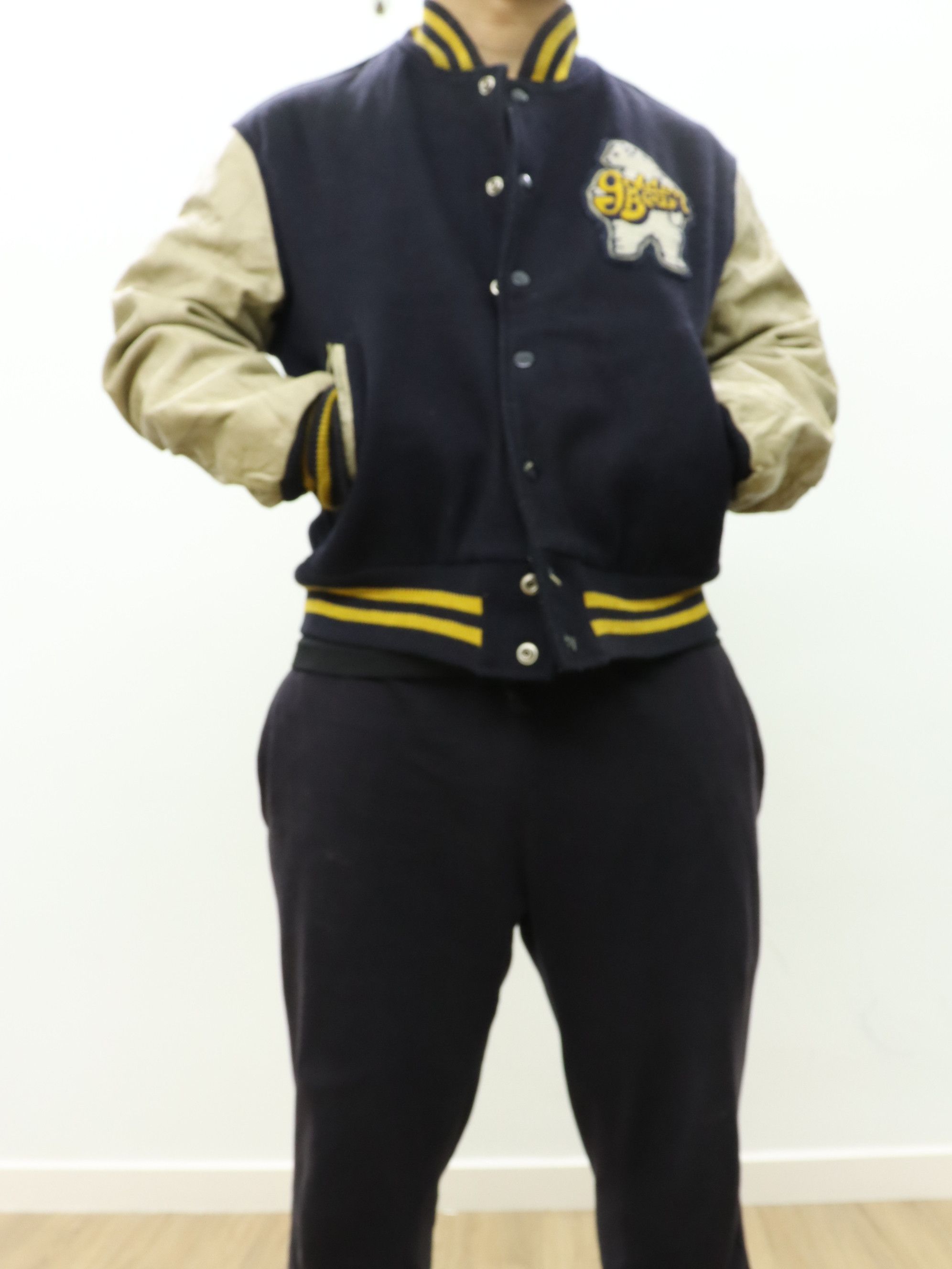 Golden Bear Vtg. Golden Bear Quilted Leather Wool Varsity Jacket Size US L / EU 52-54 / 3 - 21 Thumbnail