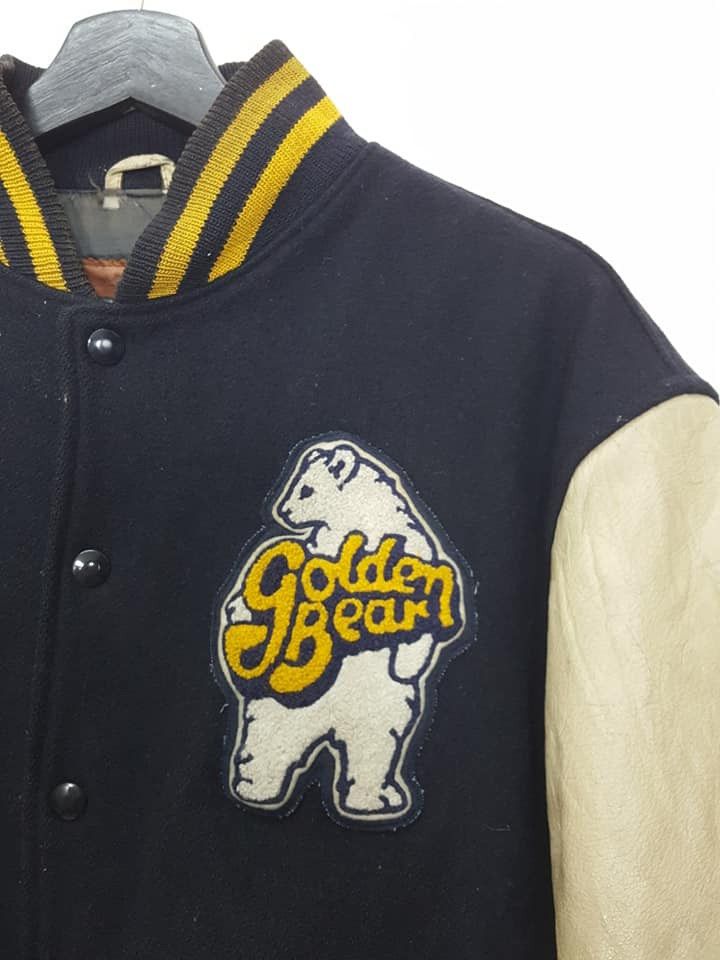 Golden Bear Vtg. Golden Bear Quilted Leather Wool Varsity Jacket Size US L / EU 52-54 / 3 - 6 Thumbnail