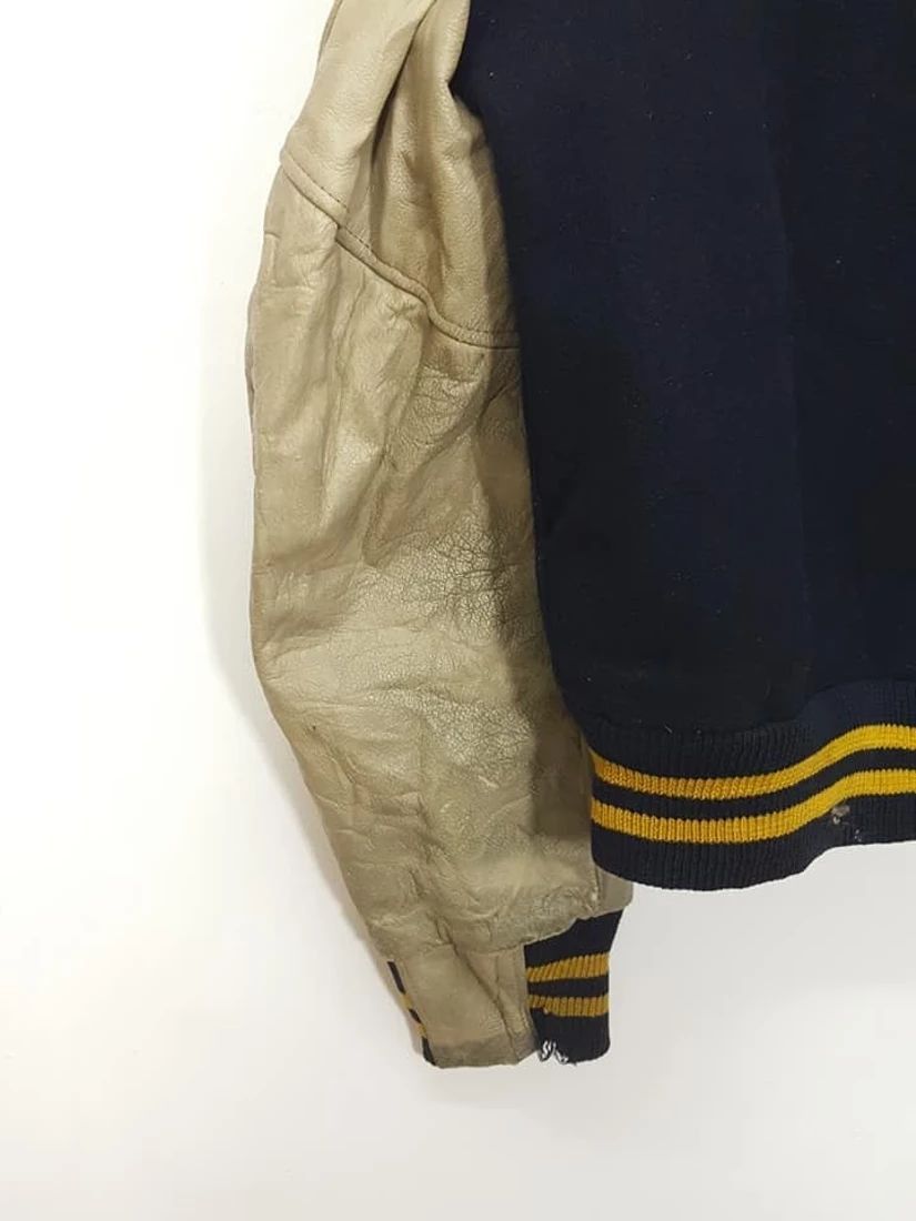 Golden Bear Vtg. Golden Bear Quilted Leather Wool Varsity Jacket Size US L / EU 52-54 / 3 - 14 Thumbnail