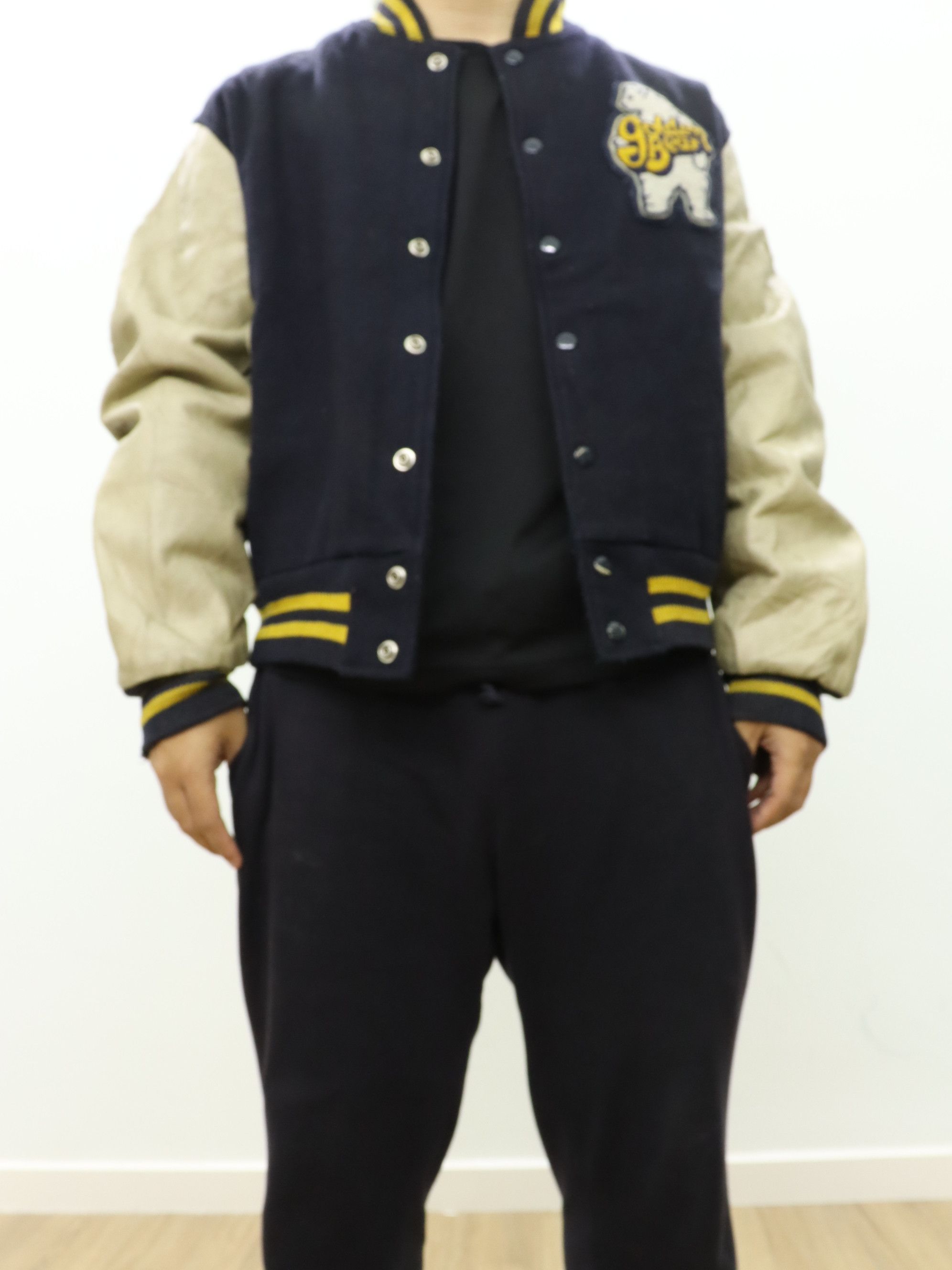 Golden Bear Vtg. Golden Bear Quilted Leather Wool Varsity Jacket Size US L / EU 52-54 / 3 - 24 Thumbnail