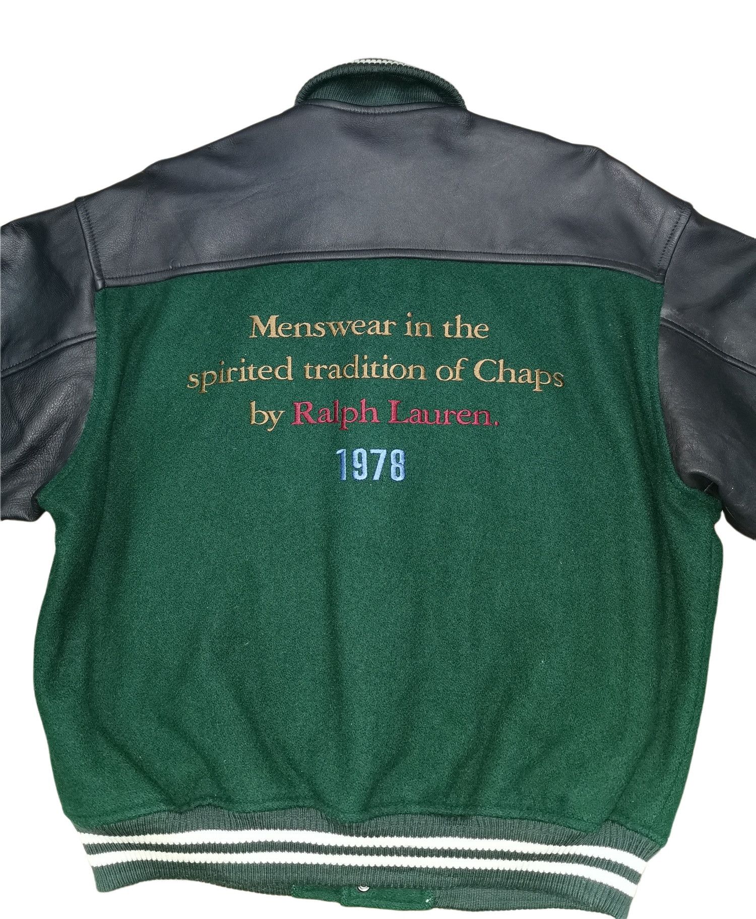 Chaps Ralph Lauren Chaps By Ralph Lauren Leather Wool Varsity Jacket Size US M / EU 48-50 / 2 - 3 Thumbnail
