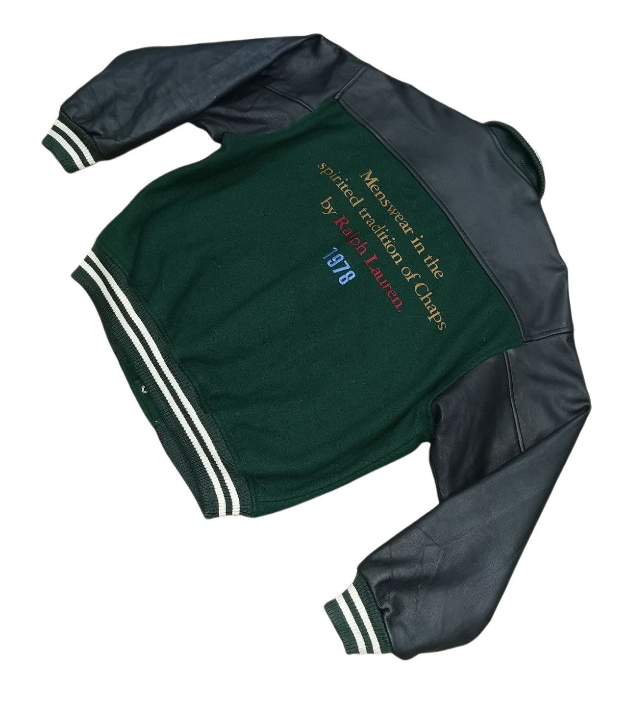 Chaps Ralph Lauren Chaps By Ralph Lauren Leather Wool Varsity Jacket Size US M / EU 48-50 / 2 - 7 Thumbnail