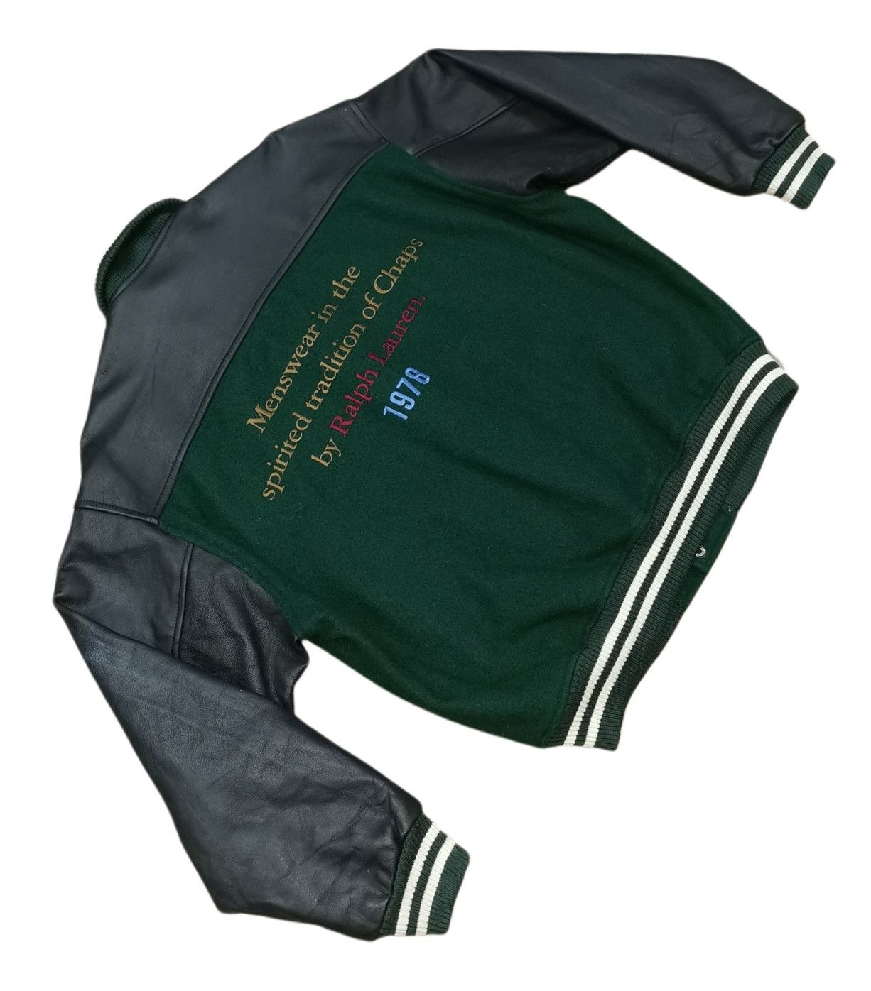 Chaps Ralph Lauren Chaps By Ralph Lauren Leather Wool Varsity Jacket Size US M / EU 48-50 / 2 - 6 Thumbnail