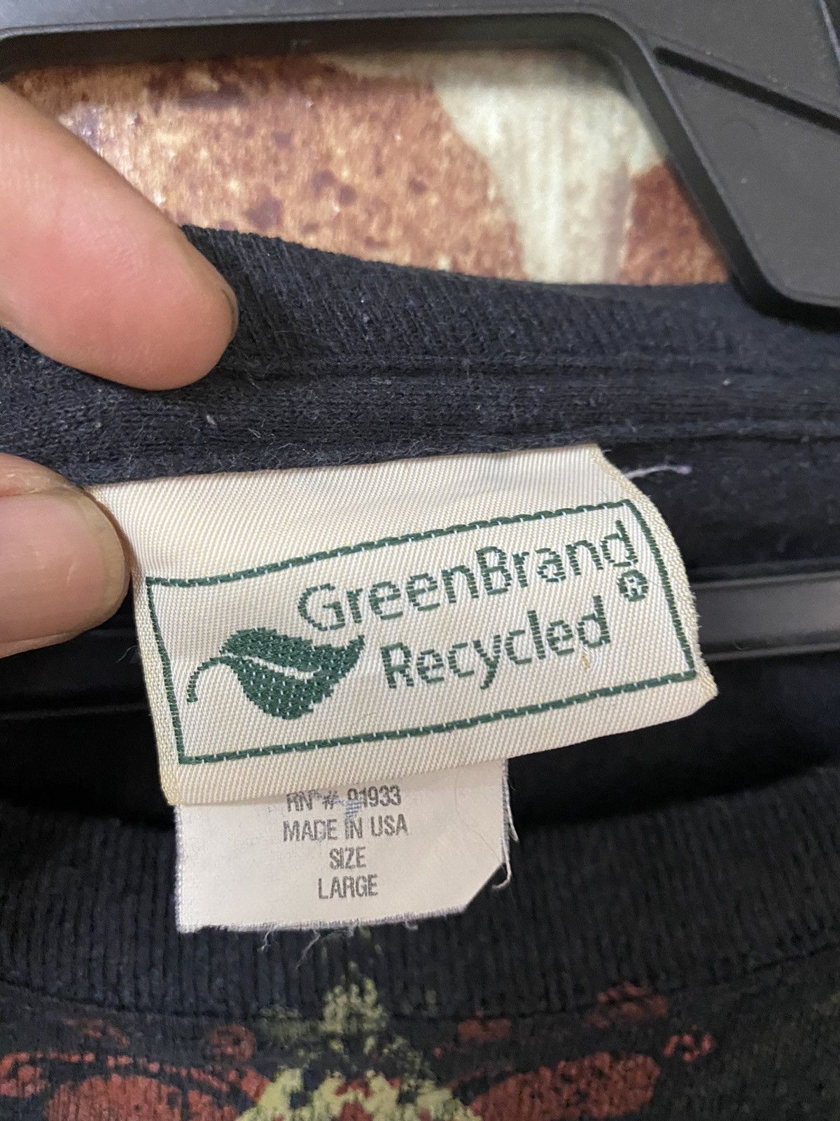 Vintage Greenbrand recyled black t-shirt Size US L / EU 52-54 / 3 - 5 Thumbnail
