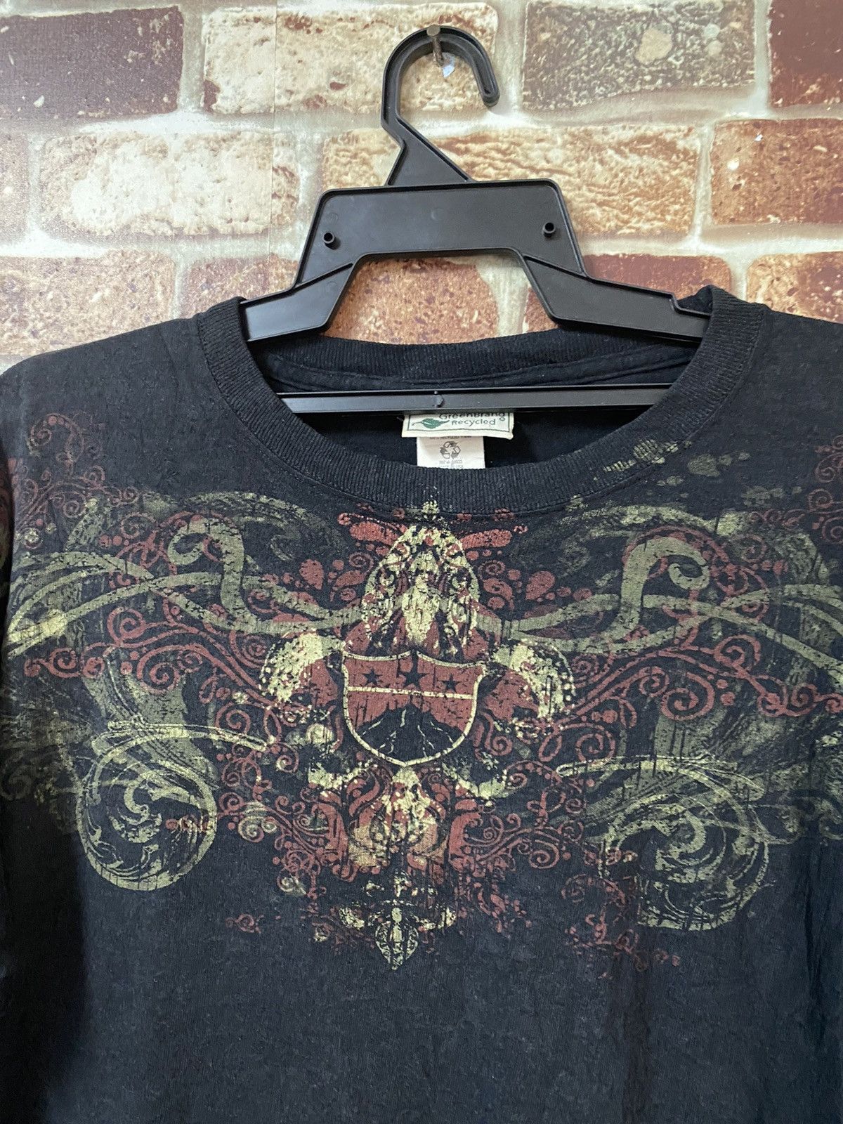 Vintage Greenbrand recyled black t-shirt Size US L / EU 52-54 / 3 - 3 Thumbnail