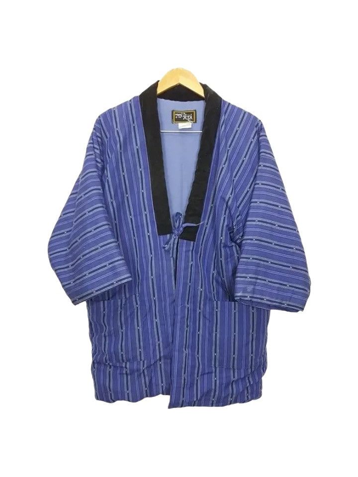 Hanten Velvet Padded Vertical Striped Japan Kimono