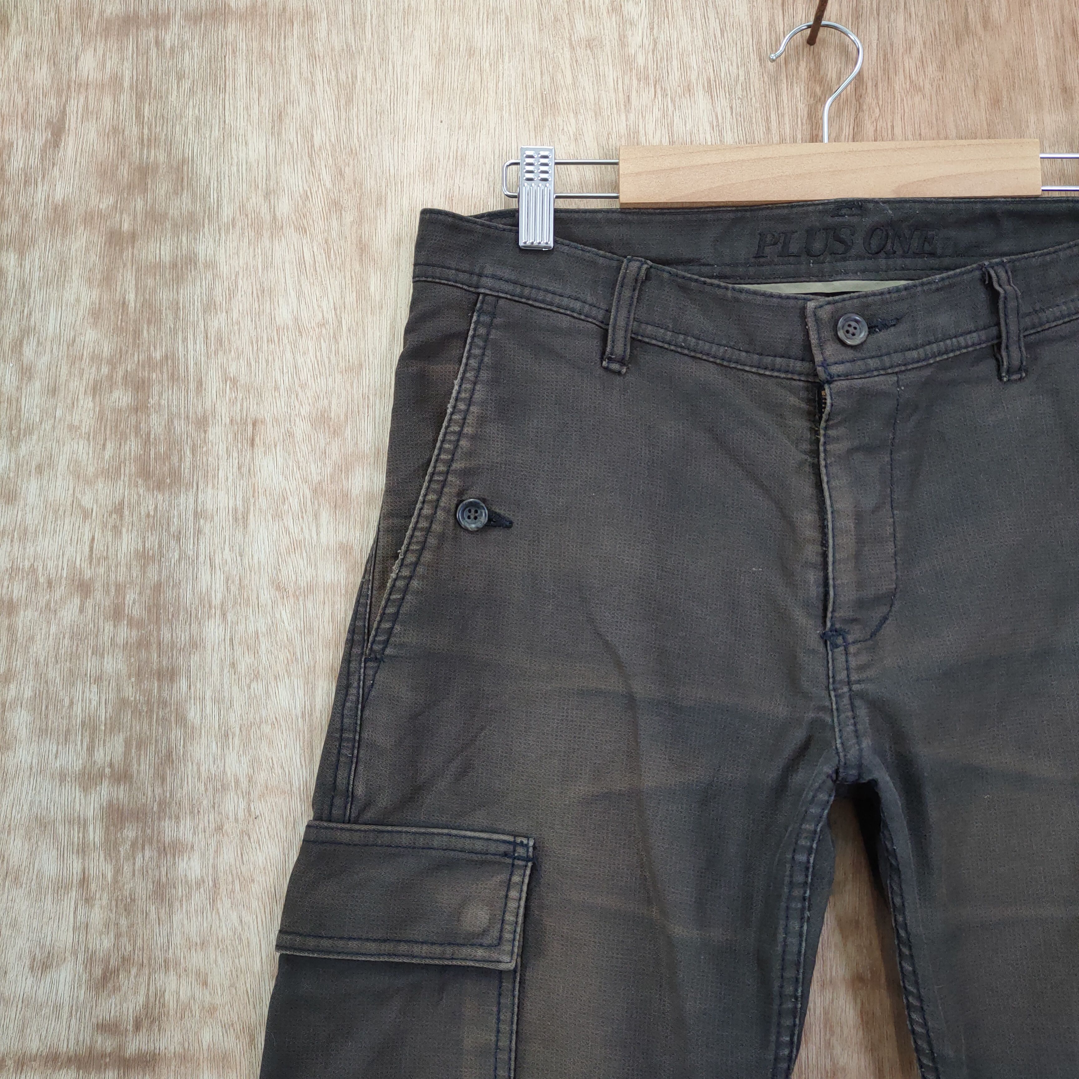 Japanese Brand VINTAGE PLUS ONE FADED BROWN CARGO PANTS Size US 30 / EU 46 - 9 Thumbnail