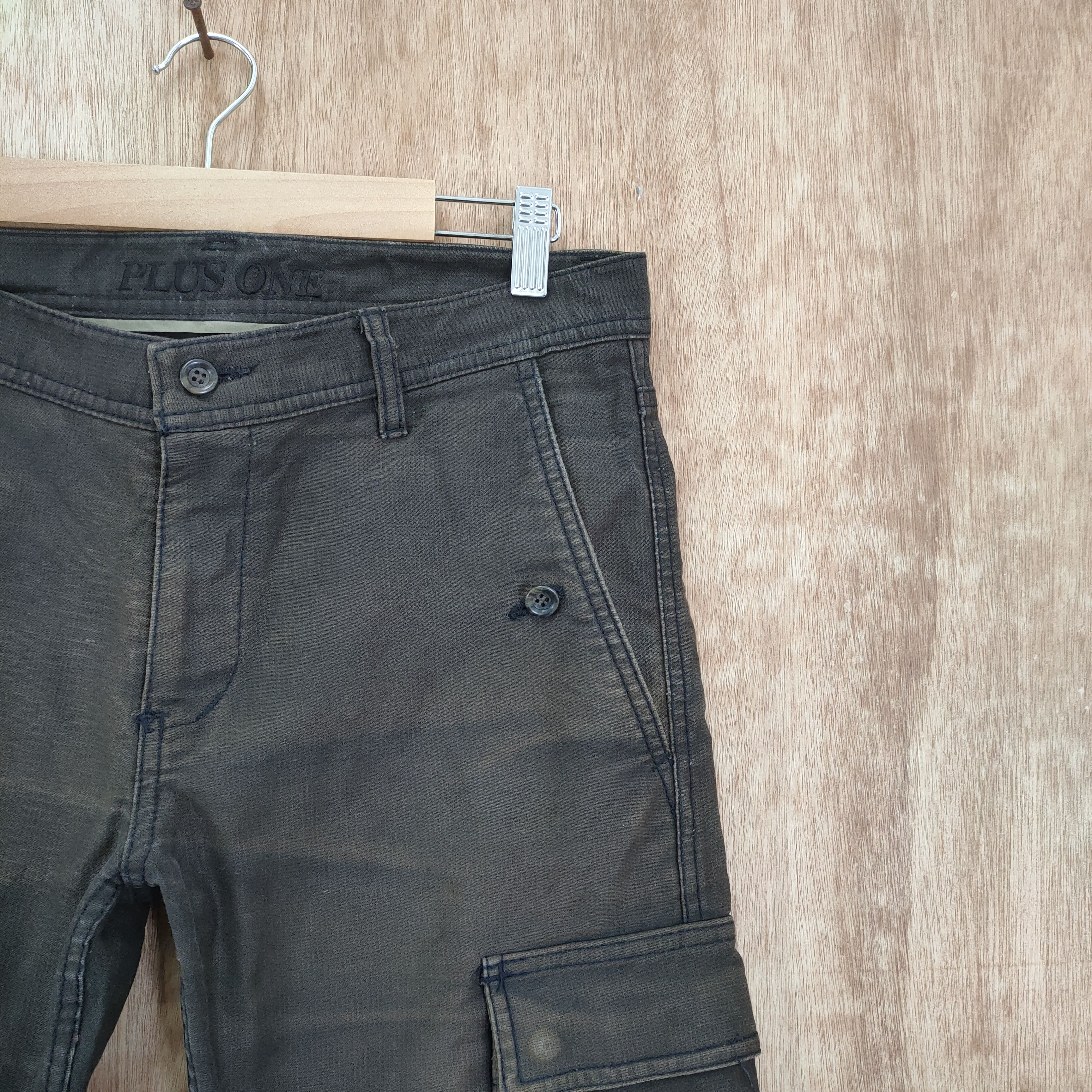 Japanese Brand VINTAGE PLUS ONE FADED BROWN CARGO PANTS Size US 30 / EU 46 - 8 Thumbnail
