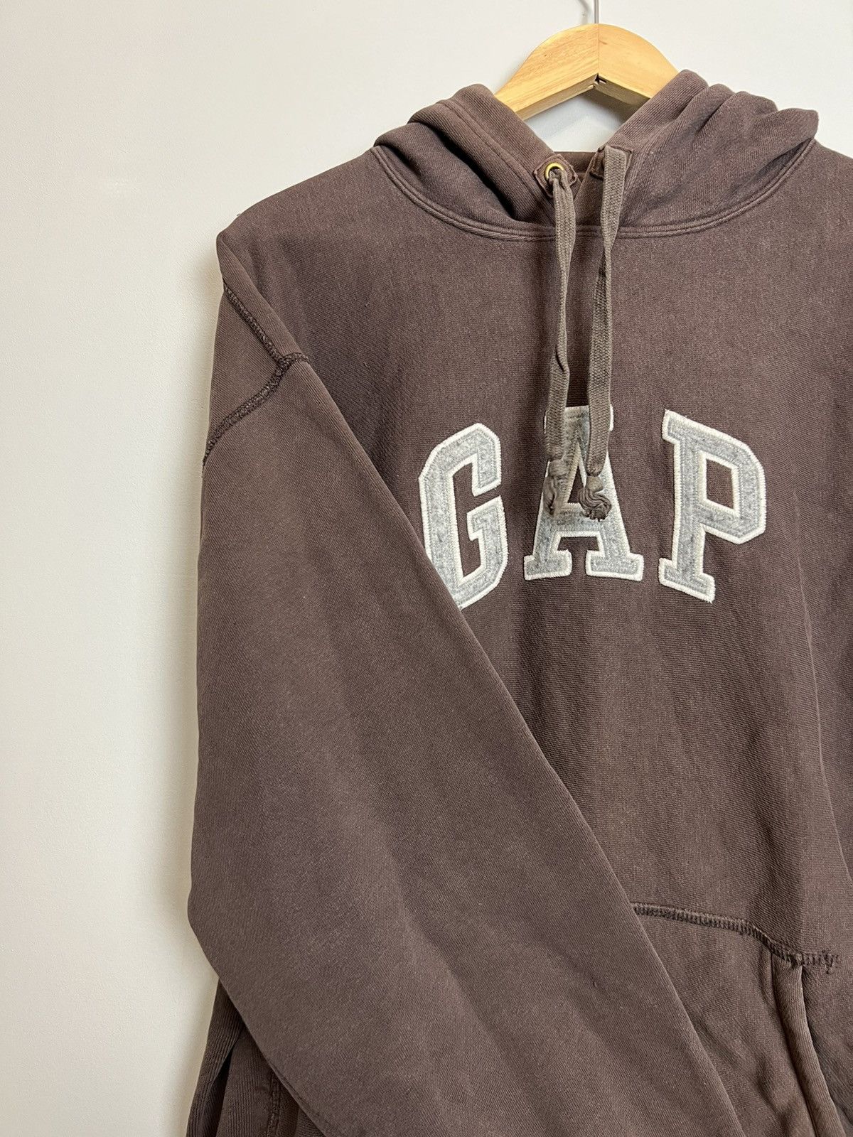 Gap Rare Vintage Y2K Gap Brown Washed Hoodie Travis Scott Vibe Size US L / EU 52-54 / 3 - 4 Thumbnail