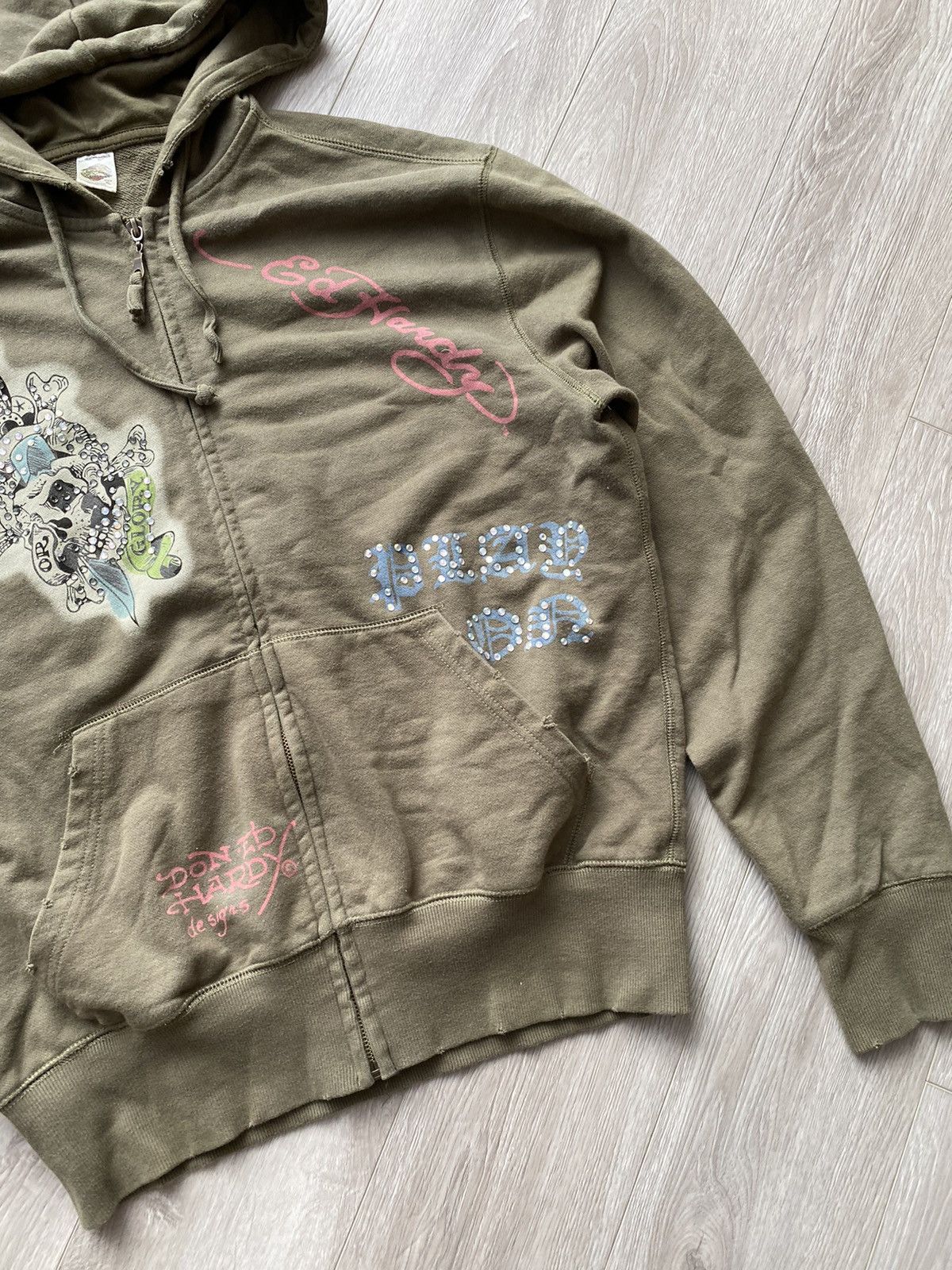 Christian Audigier Ed Hardy Zip Hoodie y2k vintage drip grunge audigier Size US XL / EU 56 / 4 - 4 Thumbnail