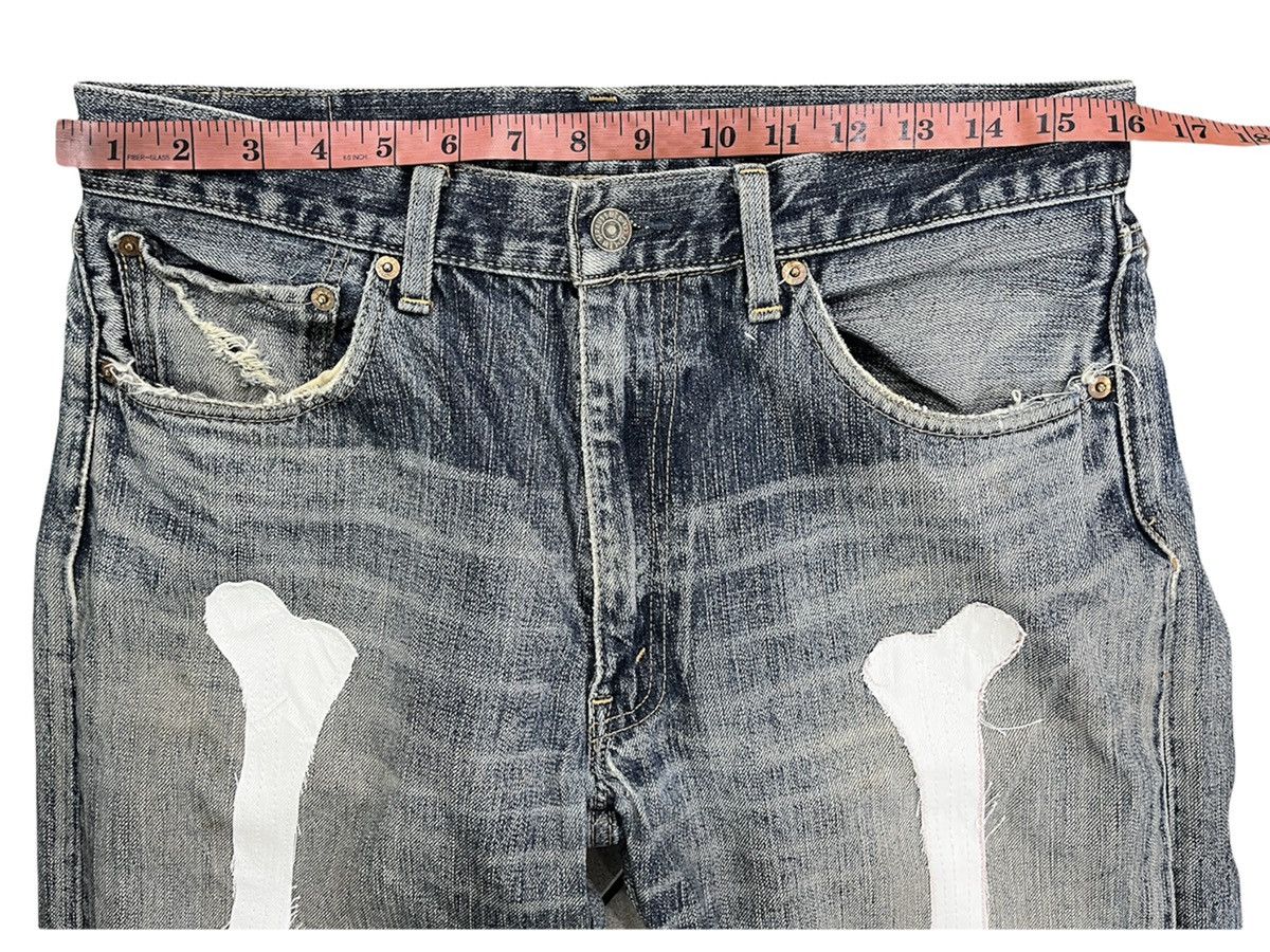 Levi's × Vintage Vintage LEVIS 510 Custom Skeleton Okagilly Patchworks Size US 34 / EU 50 - 2 Thumbnail