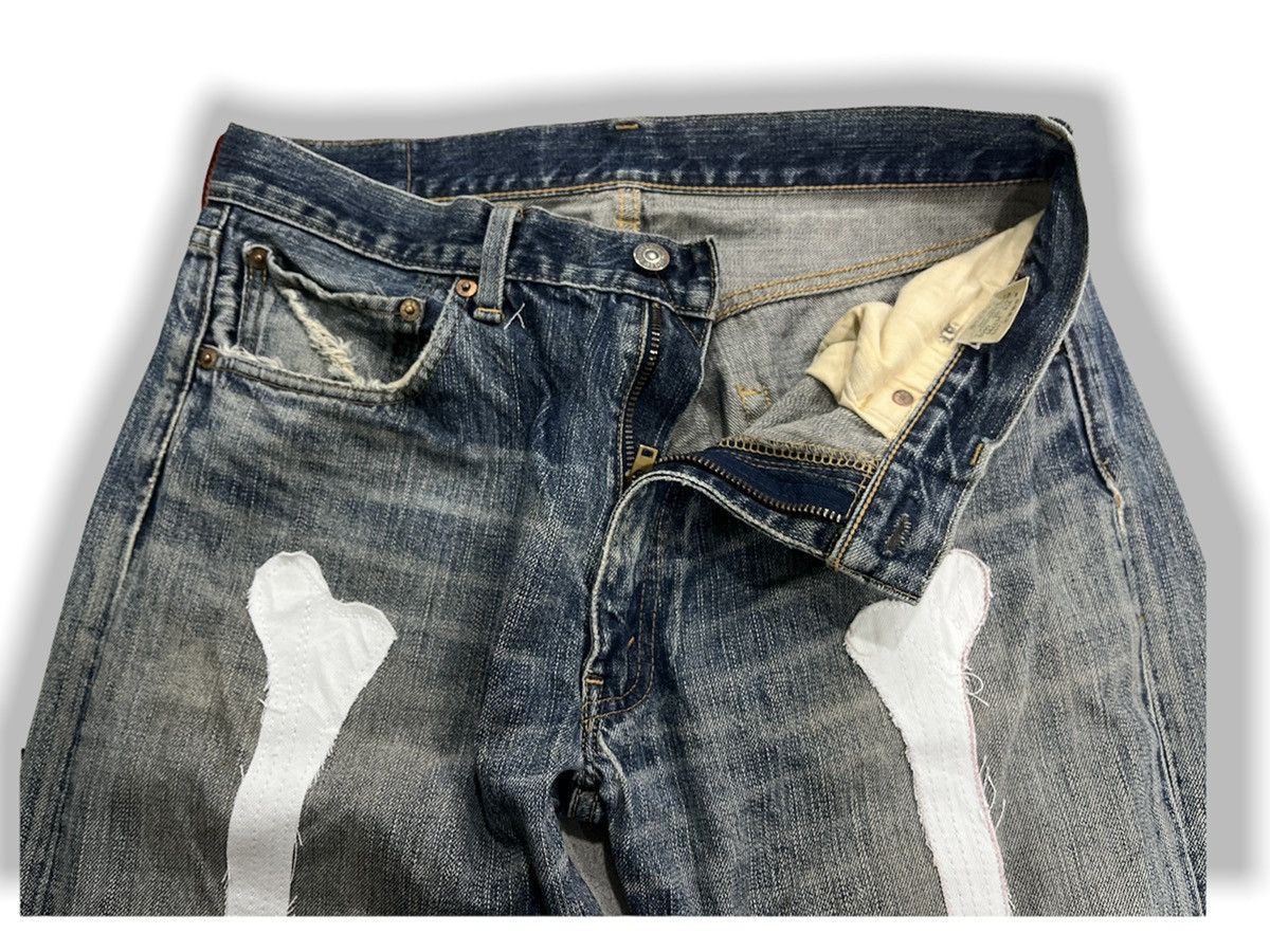 Levi's × Vintage Vintage LEVIS 510 Custom Skeleton Okagilly Patchworks Size US 34 / EU 50 - 8 Thumbnail