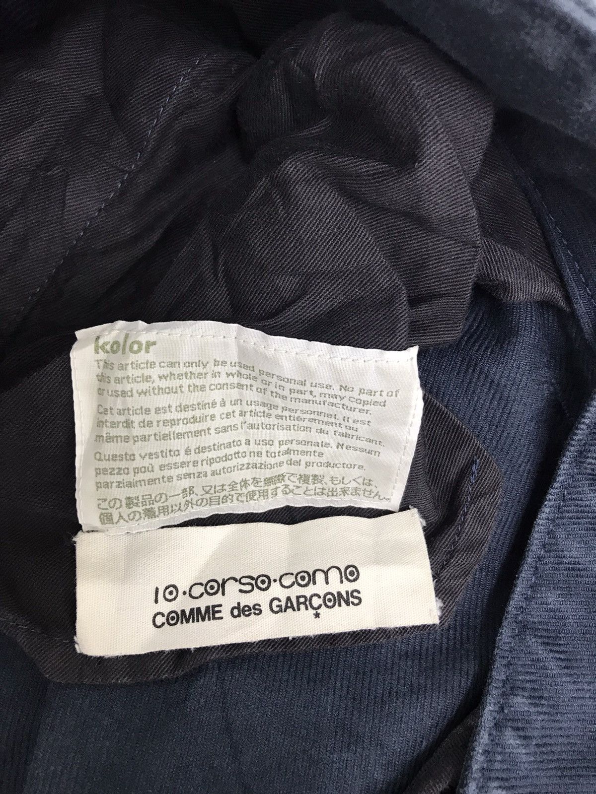 10 Corso Como Kolor x CDG x 10 Corso Como Iconic Wide Pant Thick 3🟦2 Size US 31 - 5 Thumbnail