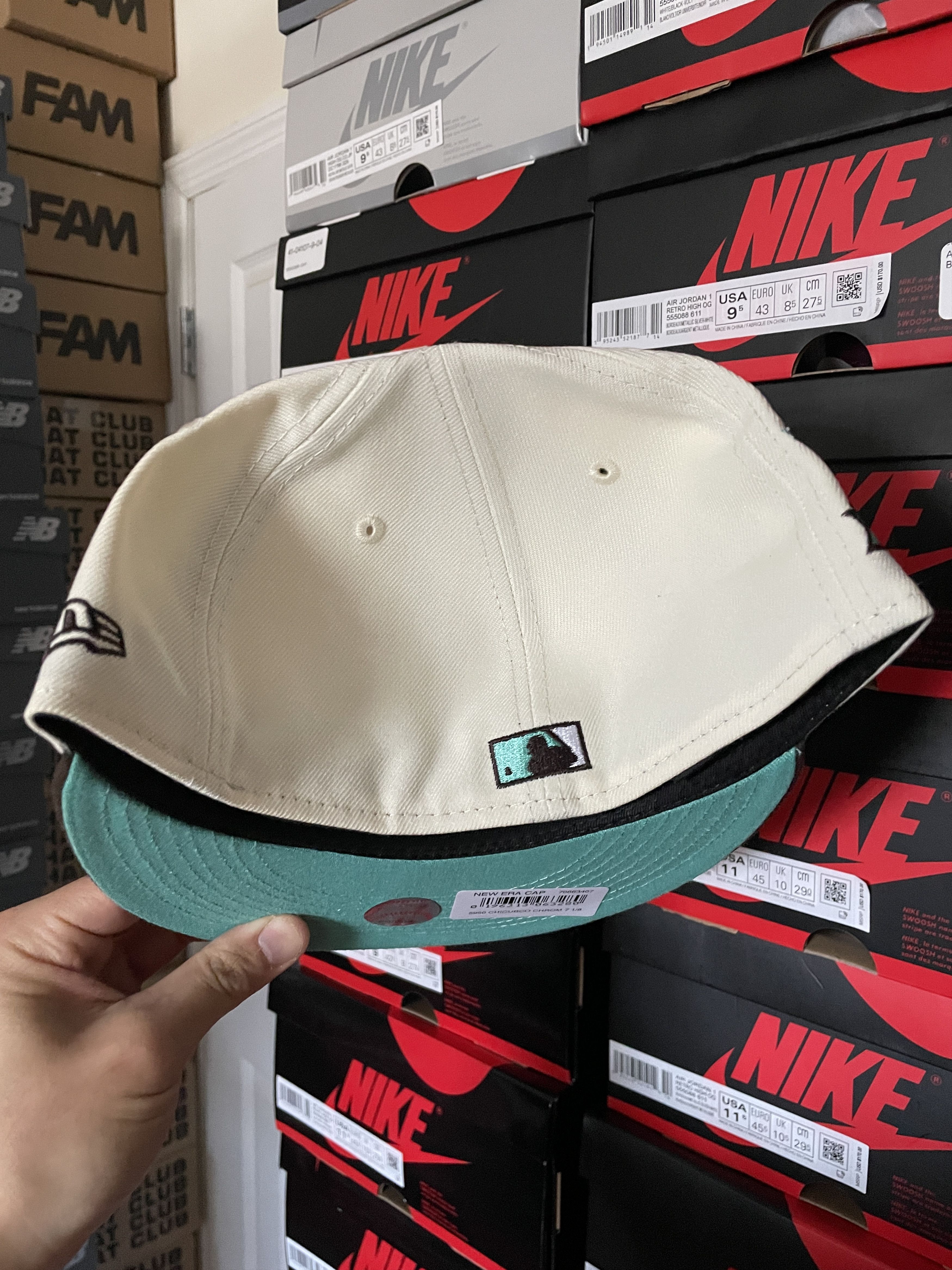 MLB × New Era White Brown Mint Chicago Cubs 7 1/8 Two 2 Tone 1990 ASG Fam Size ONE SIZE - 5 Thumbnail