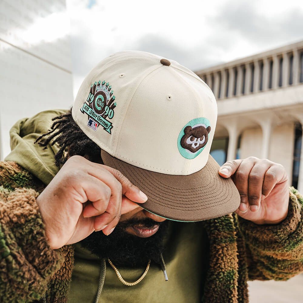 MLB × New Era White Brown Mint Chicago Cubs 7 1/8 Two 2 Tone 1990 ASG Fam Size ONE SIZE - 9 Thumbnail