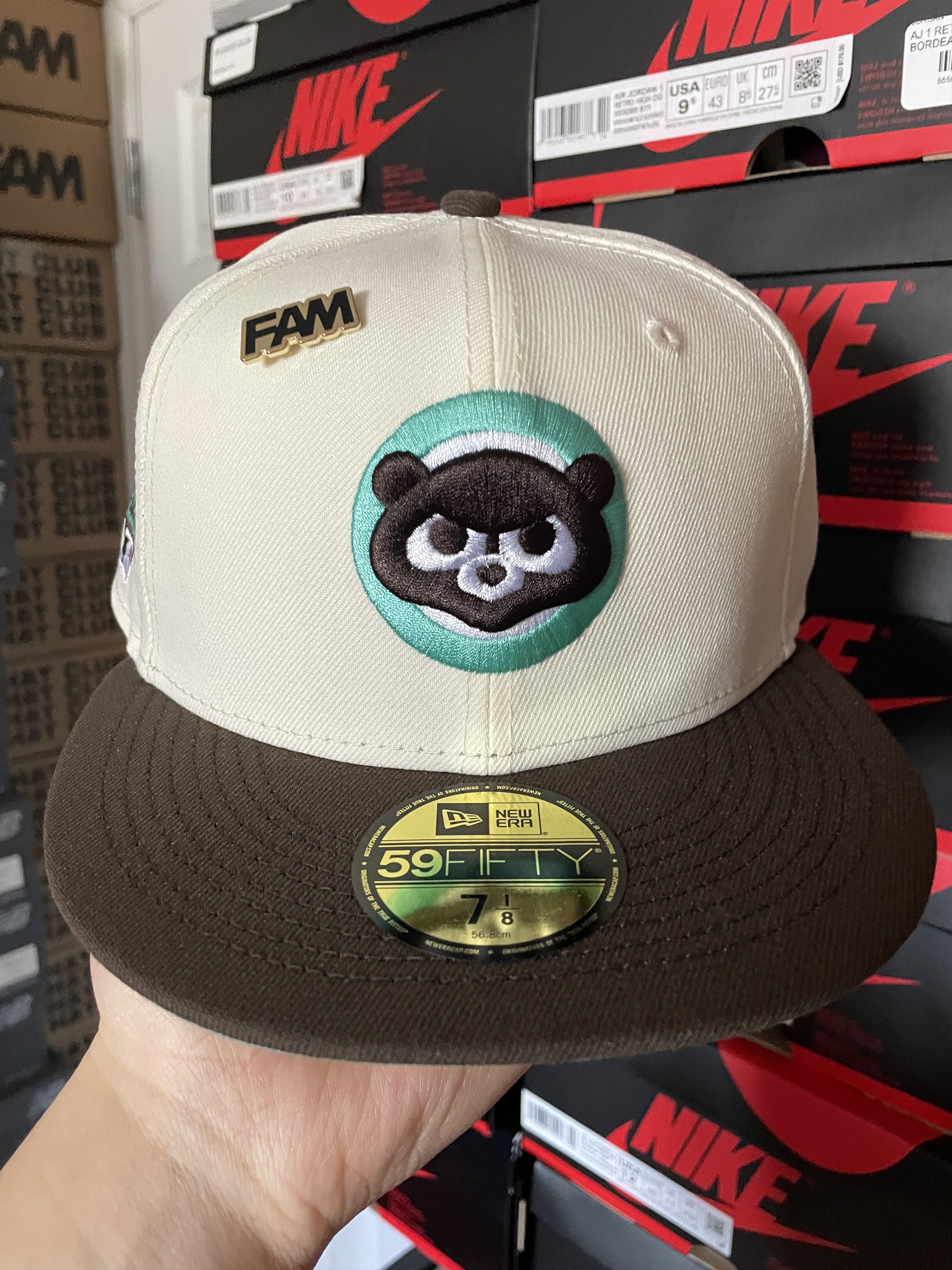 MLB × New Era White Brown Mint Chicago Cubs 7 1/8 Two 2 Tone 1990 ASG Fam Size ONE SIZE - 2 Thumbnail
