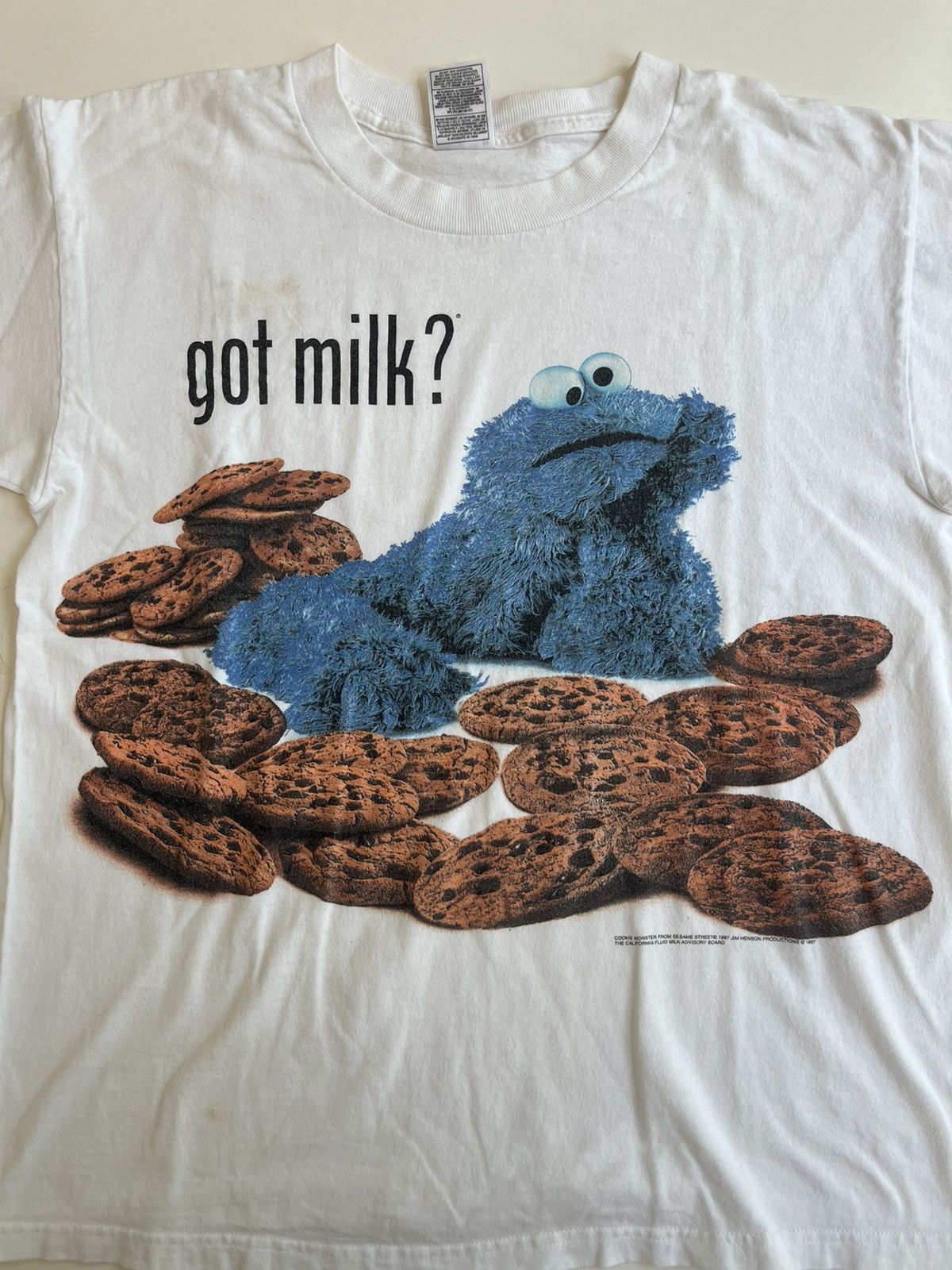 Vintage Cookie Monster I got milk? 1997's T-shirt