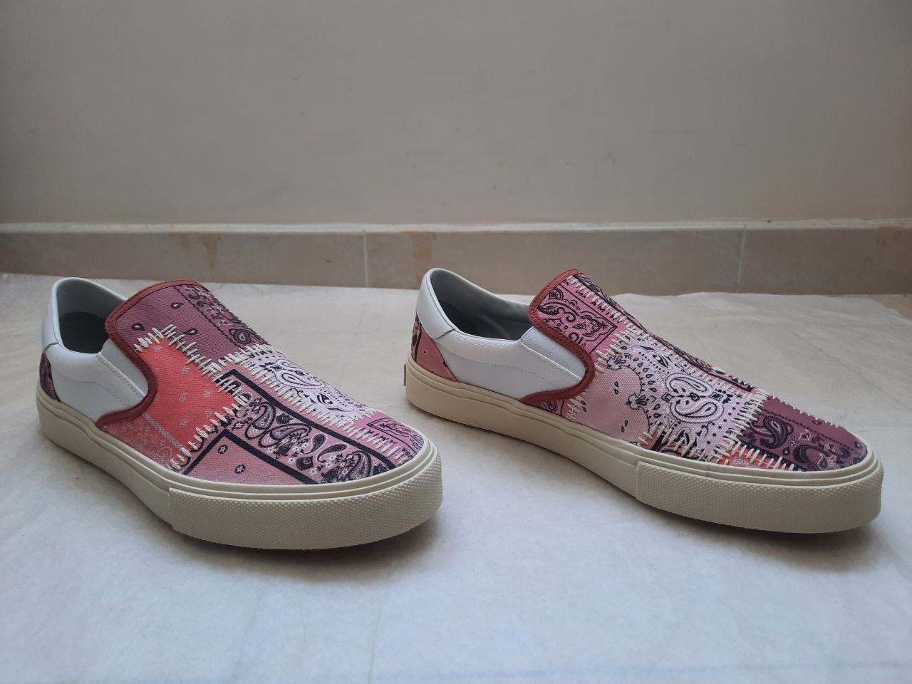 Amiri *New* Reconstructed Bandana Paisley Slip On Sneakers Size US 9 / EU 42 - 3 Thumbnail
