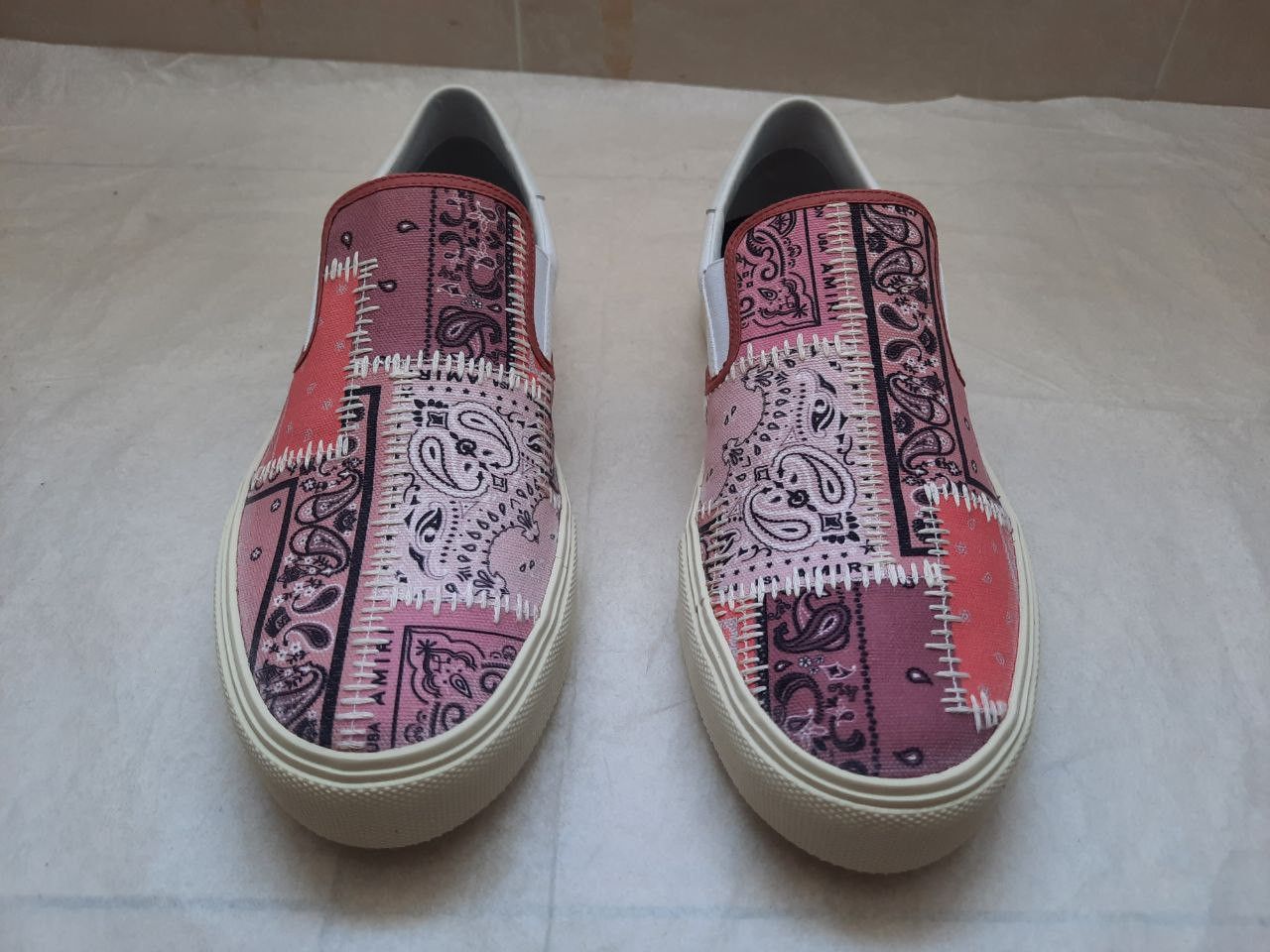 Amiri *New* Reconstructed Bandana Paisley Slip On Sneakers Size US 9 / EU 42 - 2 Thumbnail