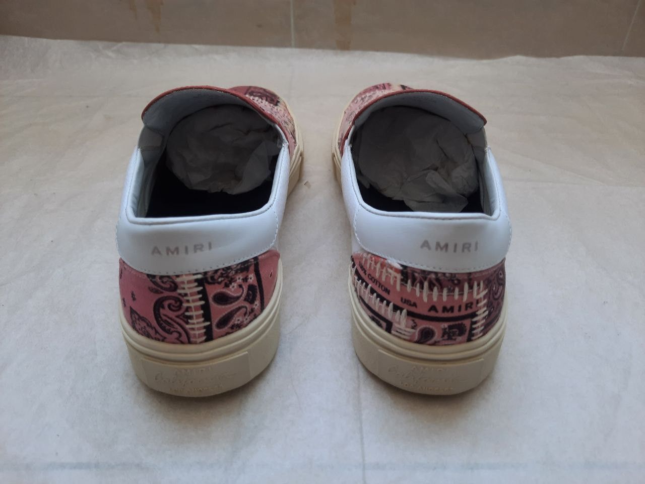 Amiri *New* Reconstructed Bandana Paisley Slip On Sneakers Size US 9 / EU 42 - 6 Thumbnail