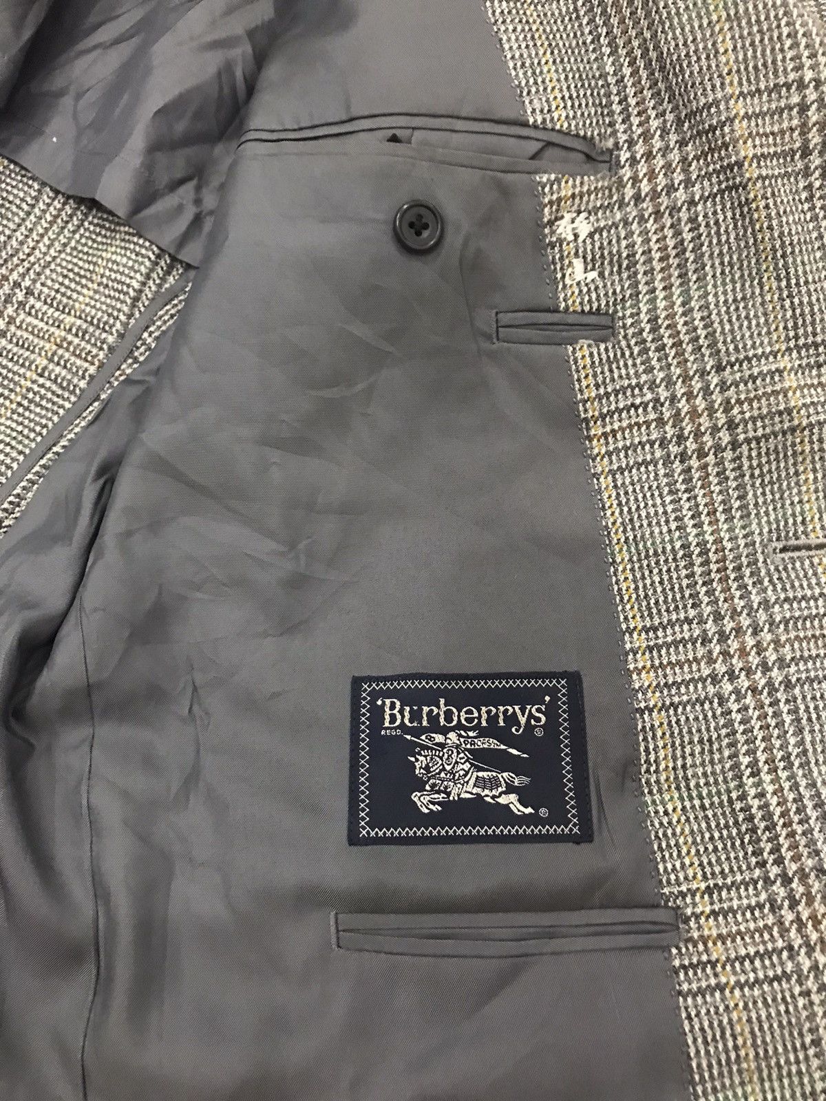 Burberry × Vintage VINTAGE BURBERRYS PLAID PATTERN BLAZER COAT Size 38R - 13 Thumbnail