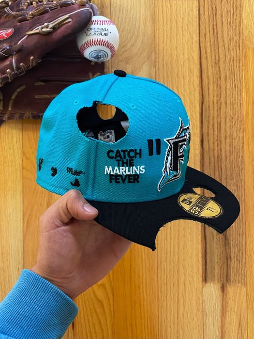 Off-White 2022 Off White x New Era Miami Marlins MLB Fitted Hat