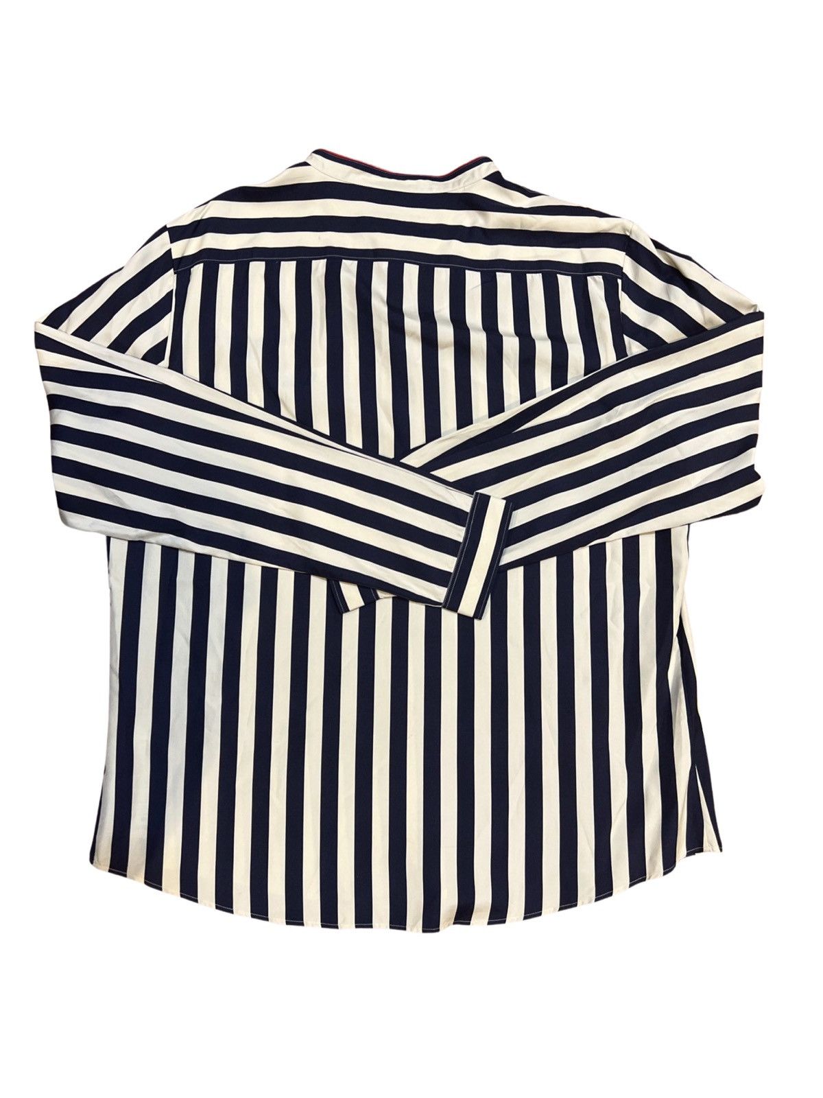 Gucci GUCCI DUKE STRIPED MANDARIN COLLAR SHIRT Size US XL / EU 56 / 4 - 2 Thumbnail